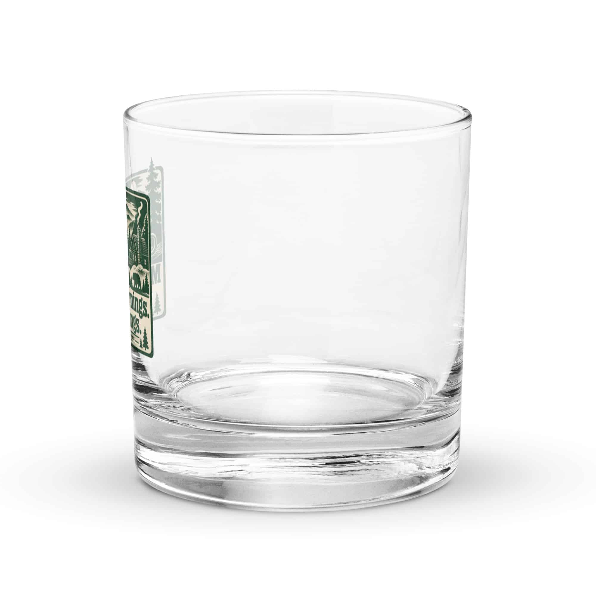Gatlinburg and the Smokies Rocks Glass: Mountain Mornings. Cabin Evenings, Forest Ink Stamp