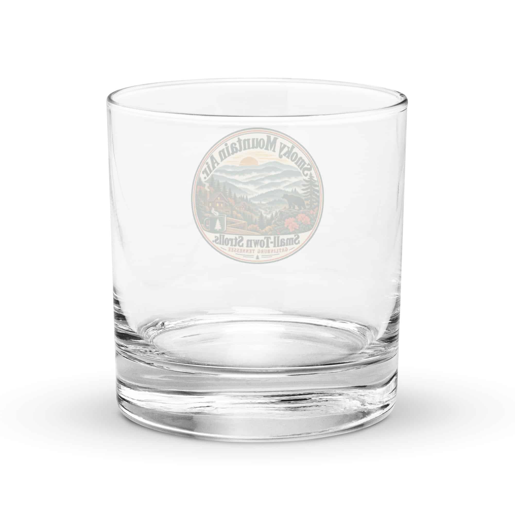 Gatlinburg and the Smokies Rocks Glass: Smoky Mountain Air. Small-Town Strolls, Vintage Round Badge
