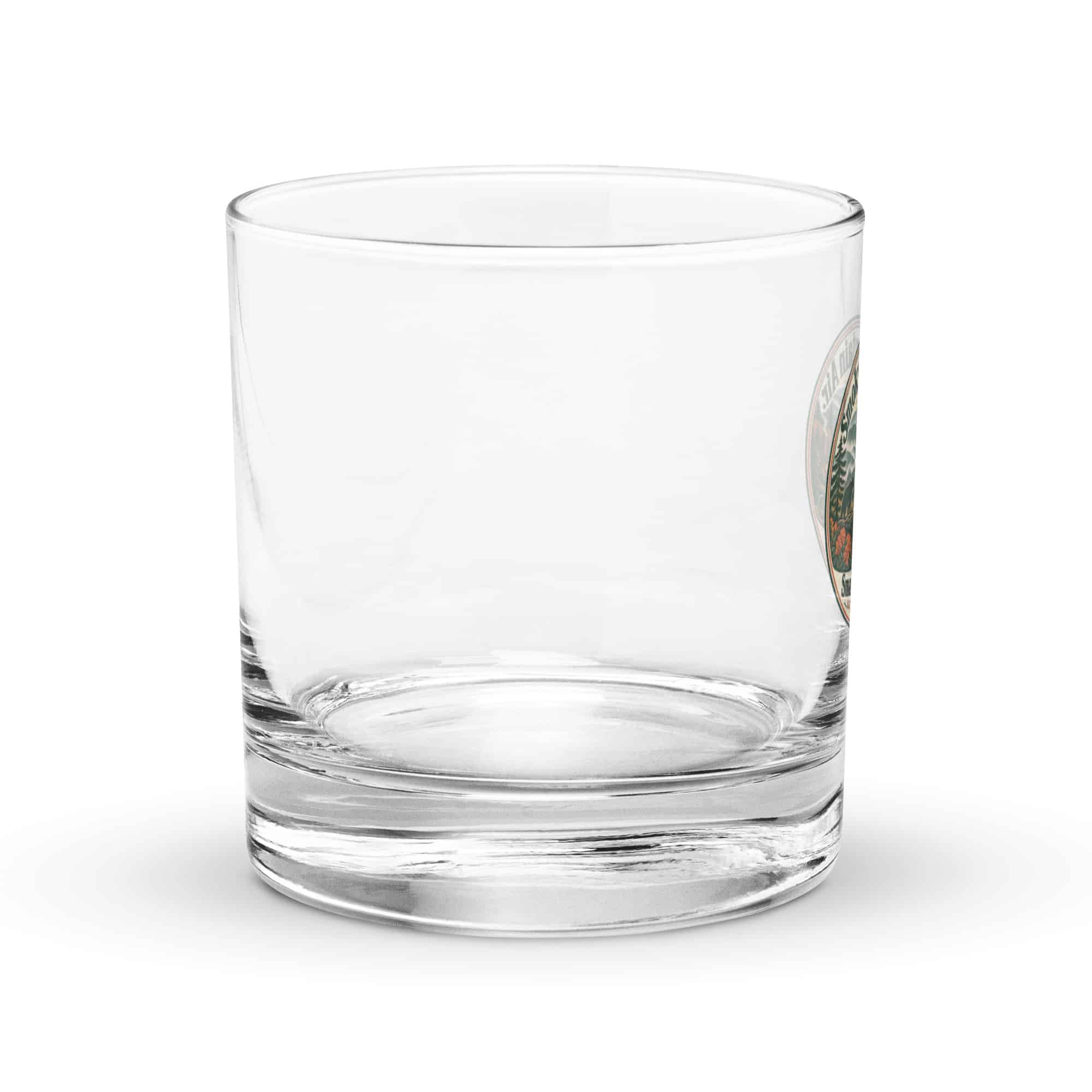 Gatlinburg and the Smokies Rocks Glass: Smoky Mountain Air. Small-Town Strolls, Vintage Round Badge