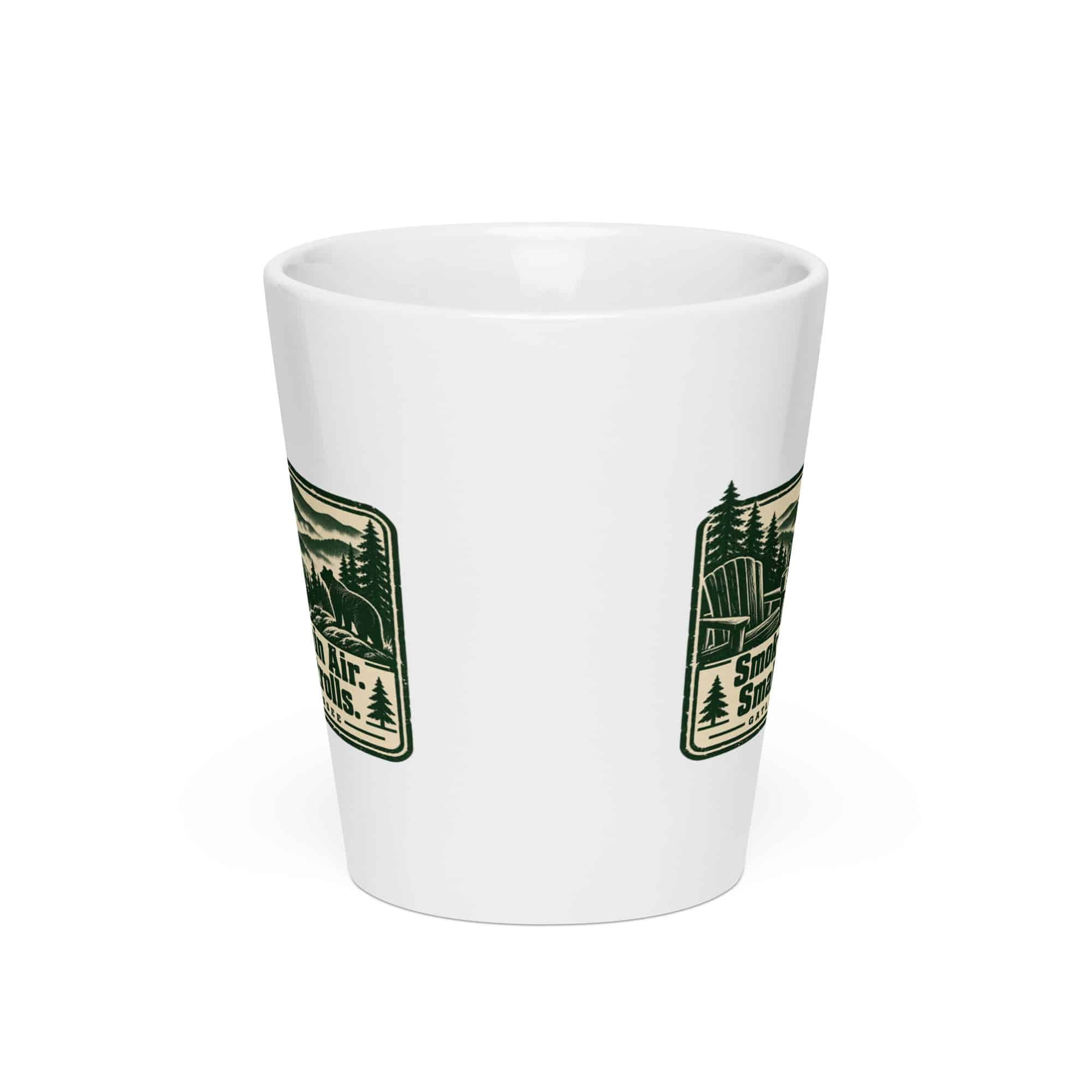 Gatlinburg and the Smokies Latte Mug: Smoky Mountain Air. Small-Town Strolls, Forest Ink Stamp