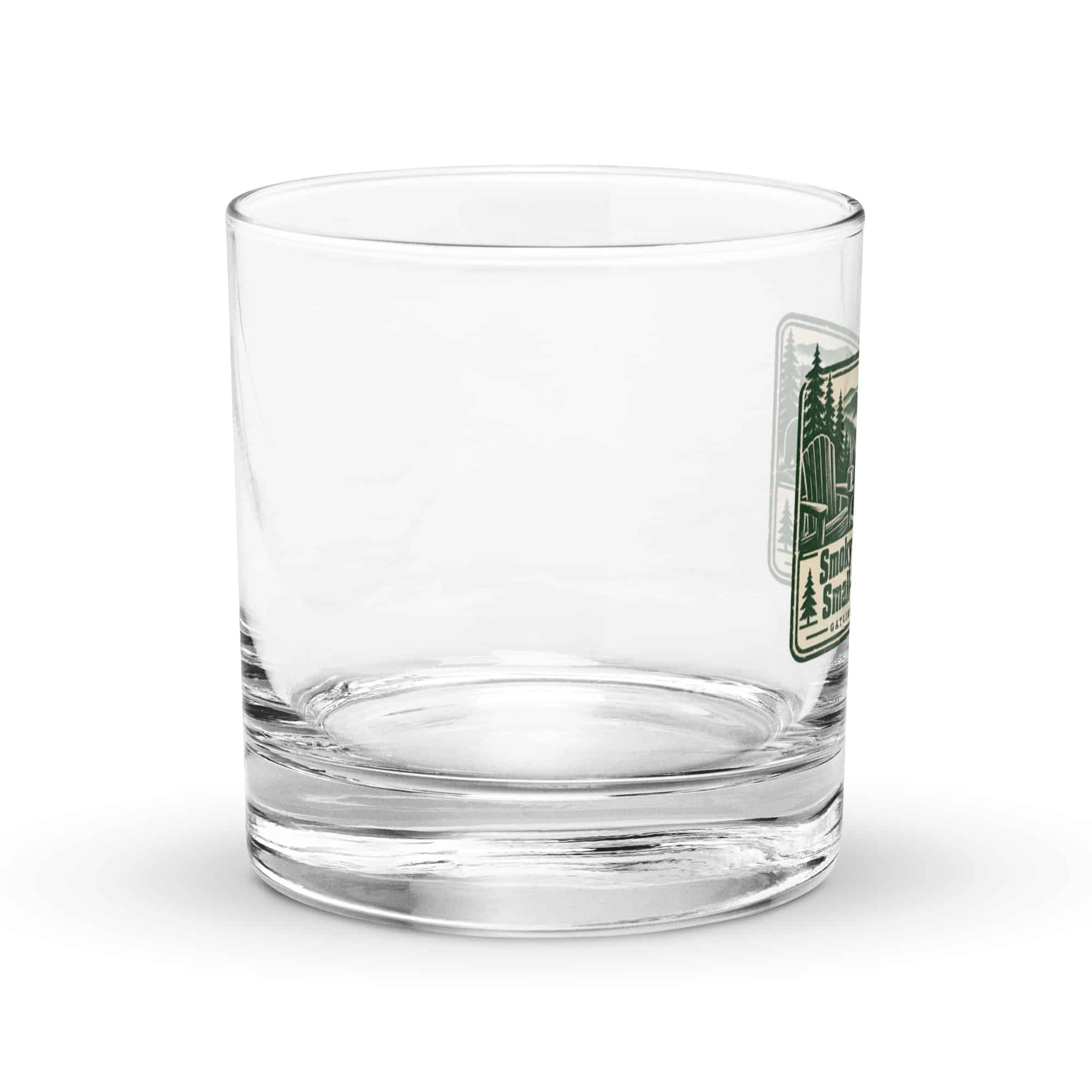 Gatlinburg and the Smokies Rocks Glass: Smoky Mountain Air. Small-Town Strolls, Forest Ink Stamp