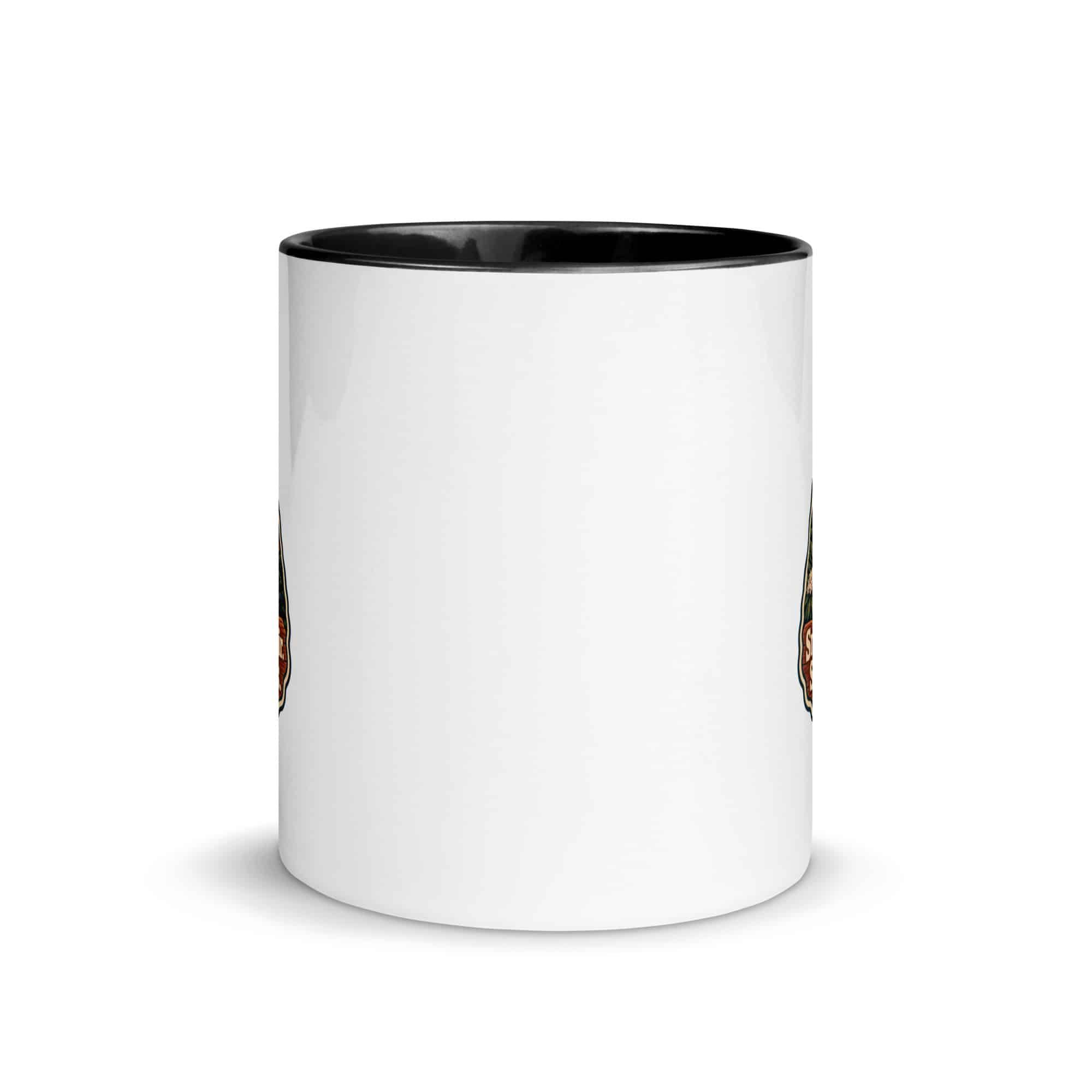 Gatlinburg and the Smokies Color Inside Coffee Mug: Smoky Mountain Air. Small-Town Strolls, Scenic Shield Badge