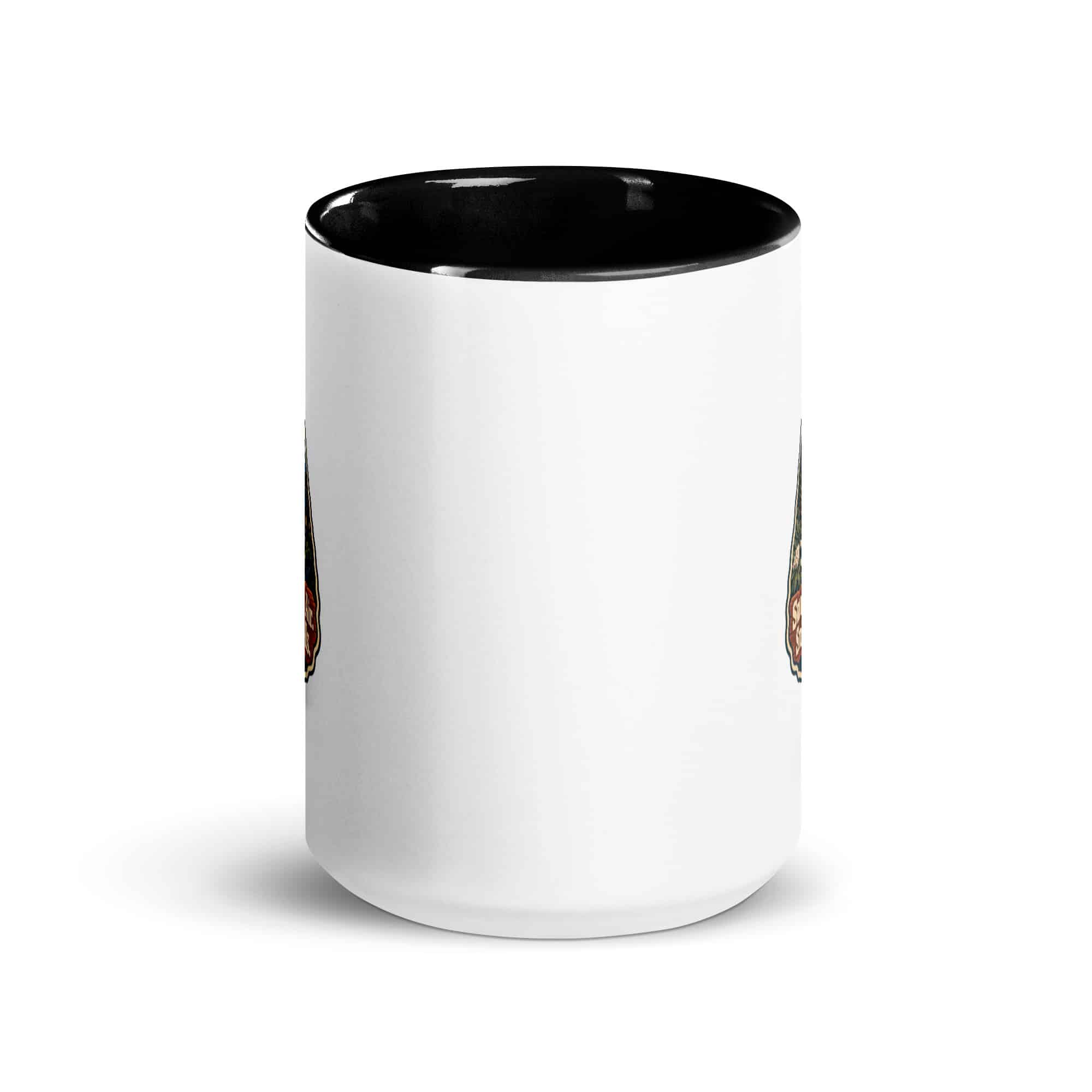 Gatlinburg and the Smokies Color Inside Coffee Mug: Smoky Mountain Air. Small-Town Strolls, Scenic Shield Badge