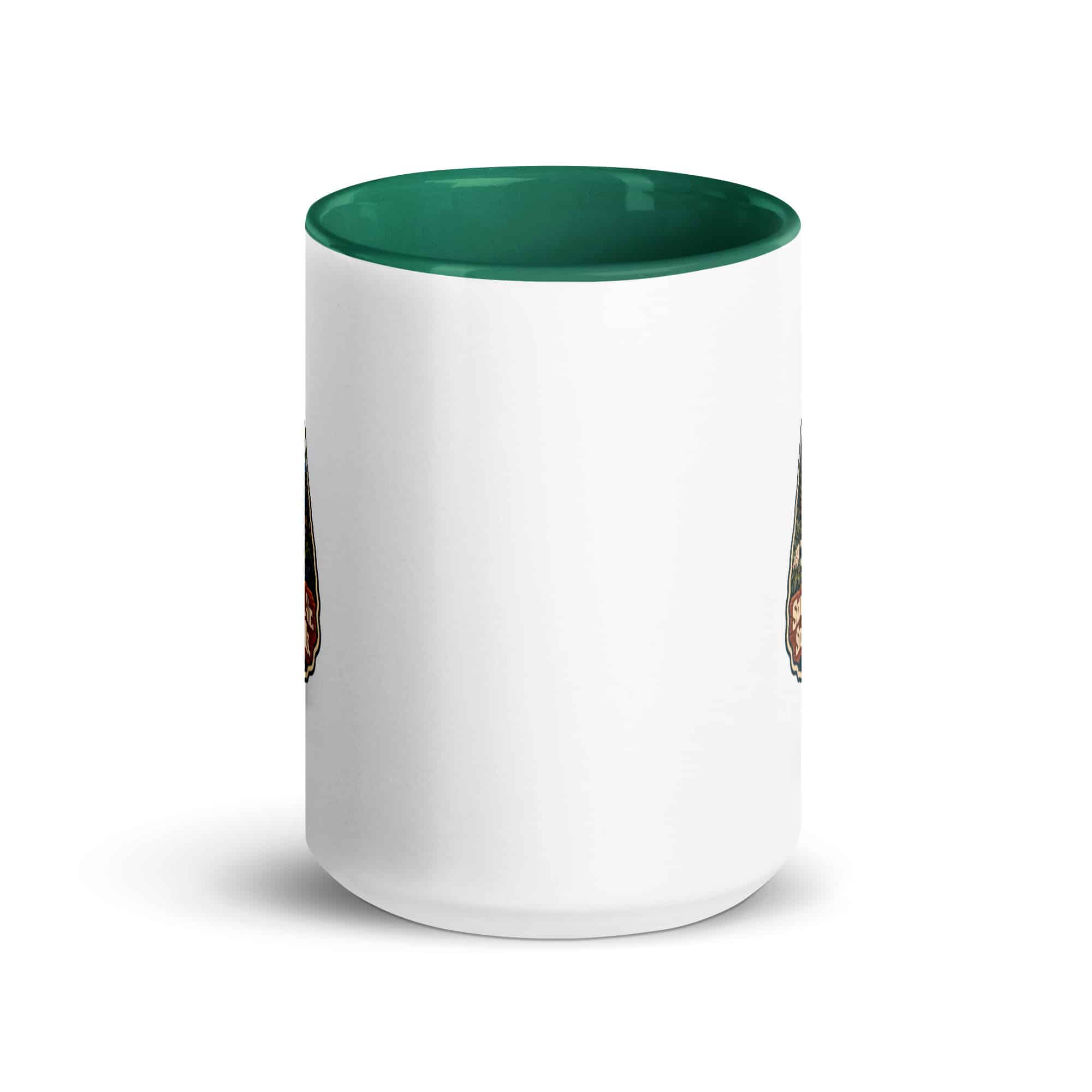 Gatlinburg and the Smokies Color Inside Coffee Mug: Smoky Mountain Air. Small-Town Strolls, Scenic Shield Badge