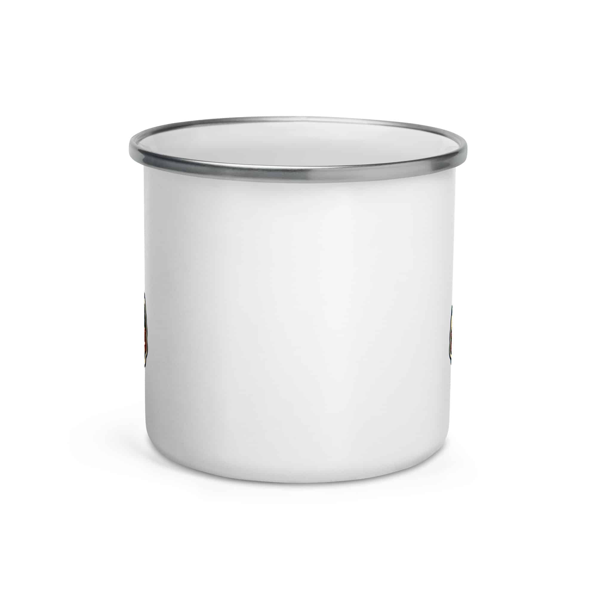 Gatlinburg and the Smokies Enamel Camp Mug: Smoky Mountain Air. Small-Town Strolls, Scenic Shield Badge