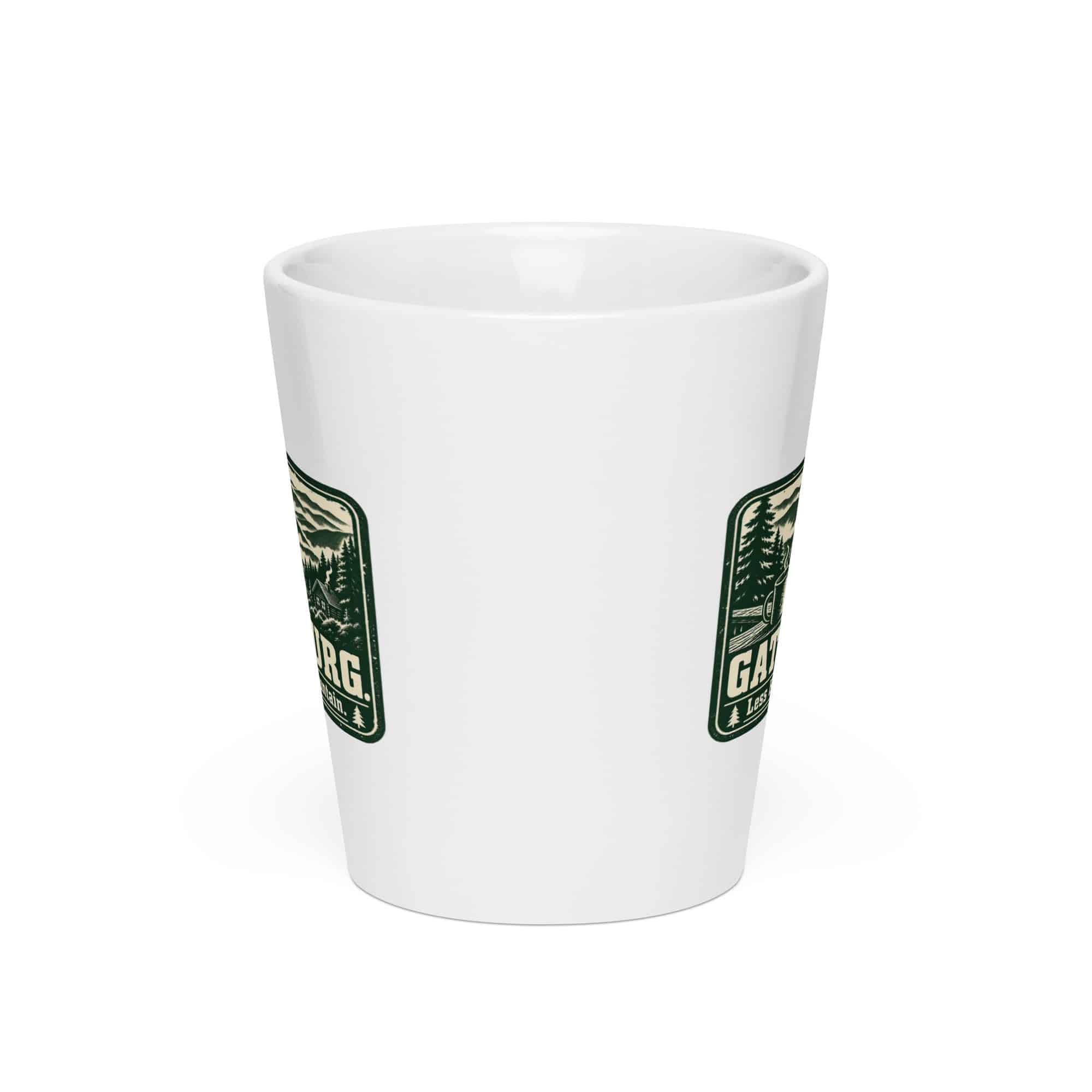 Gatlinburg and the Smokies Latte Mug: Gatlinburg. Less Hurry, More Mountain, Forest Ink Stamp
