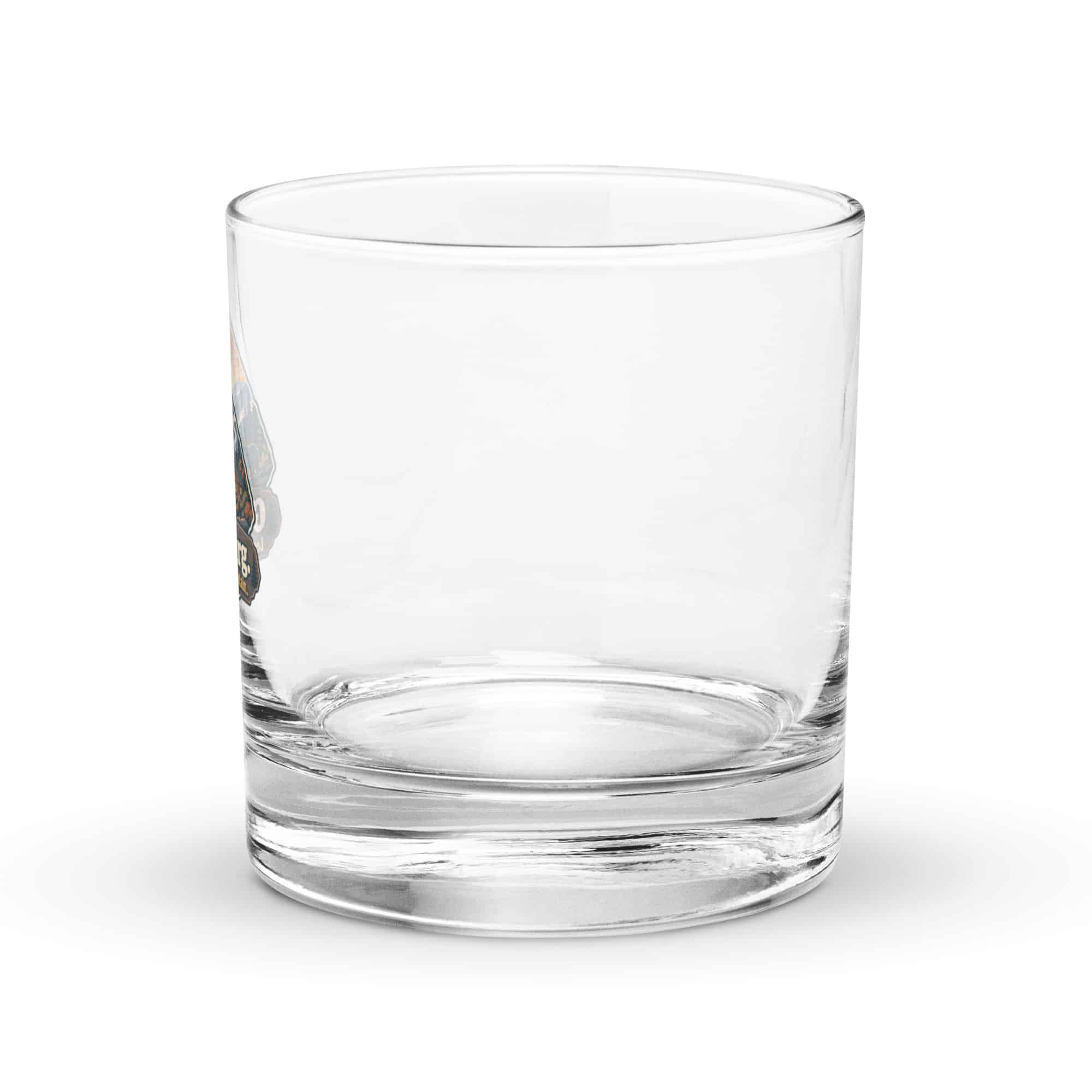 Gatlinburg and the Smokies Rocks Glass: Gatlinburg. Less Hurry, More Mountain, Scenic Shield Badge