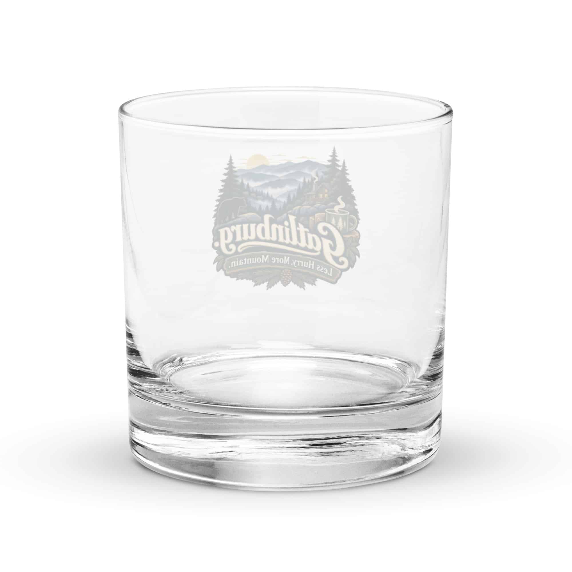 Gatlinburg and the Smokies Rocks Glass: Gatlinburg. Less Hurry, More Mountain, Woodland Scenic Lettering