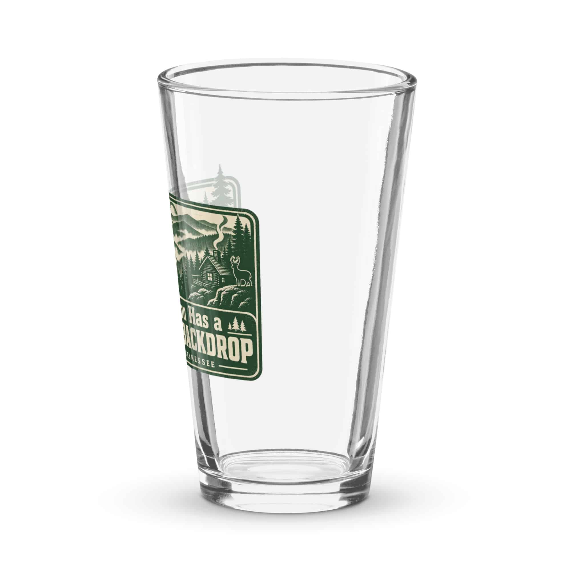 Gatlinburg and the Smokies Pint Glass: My Vacation Has a Mountain Backdrop, Forest Ink Stamp
