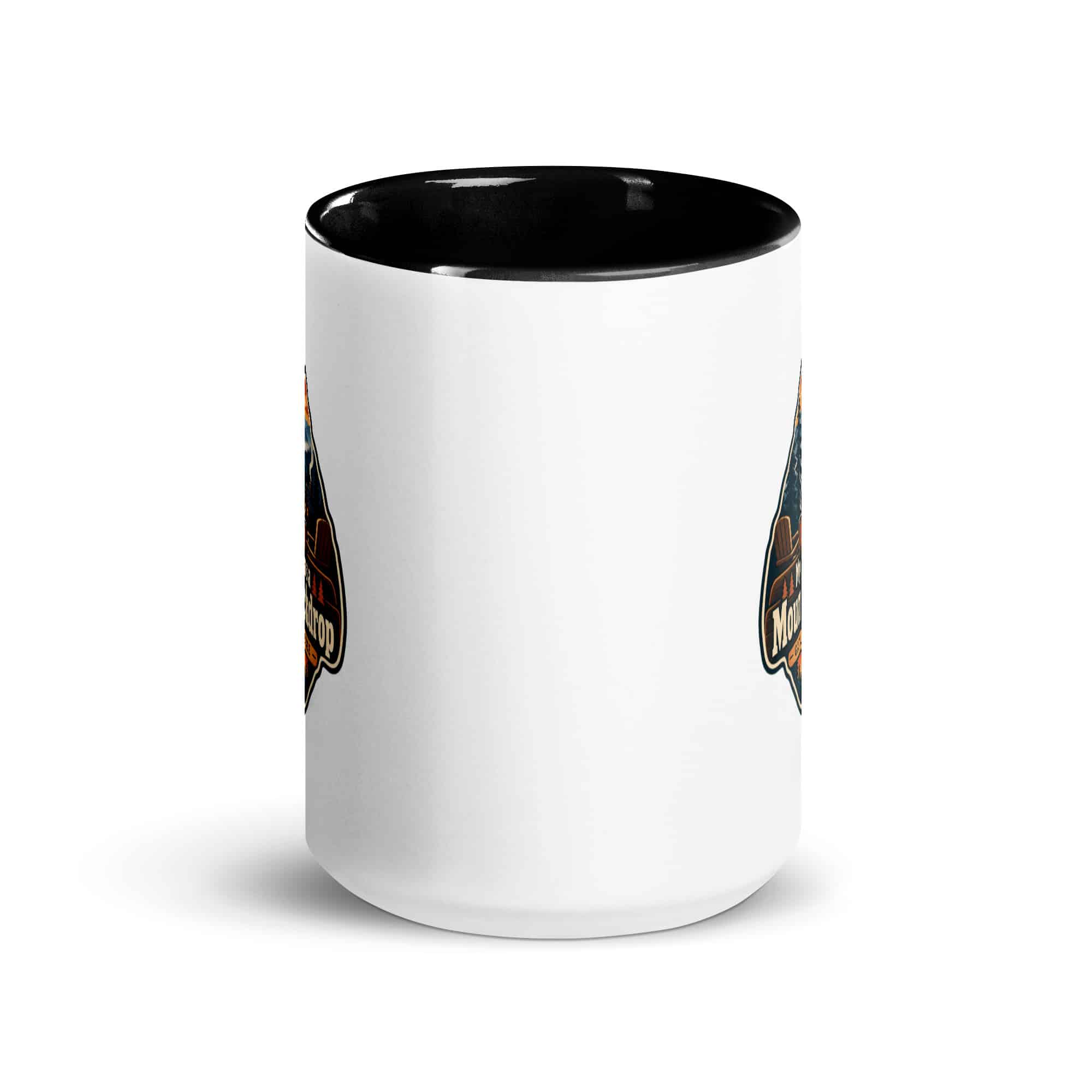 Gatlinburg and the Smokies Color Inside Coffee Mug: My Vacation Has a Mountain Backdrop, Scenic Shield Badge