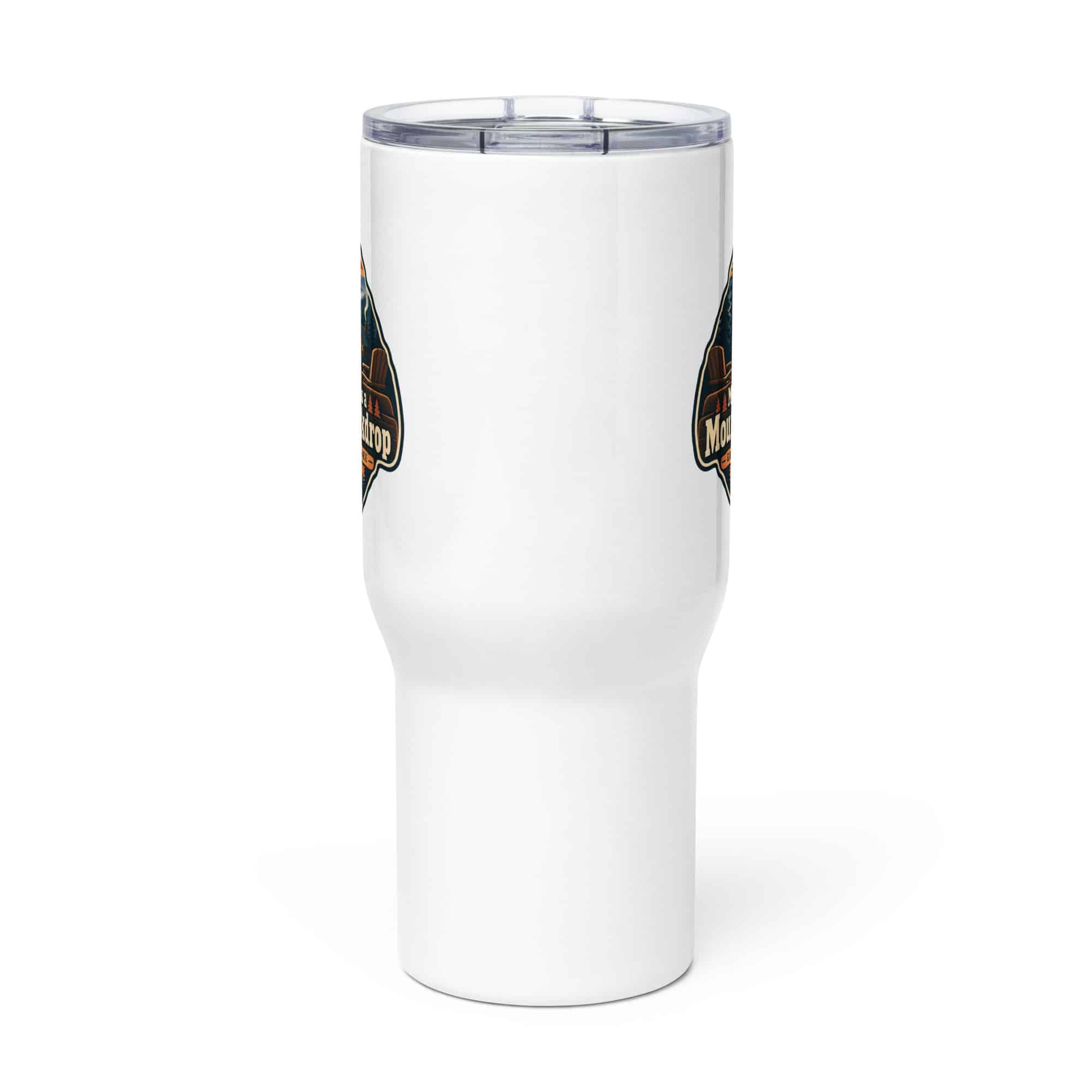 Gatlinburg and the Smokies Travel Mug: My Vacation Has a Mountain Backdrop, Scenic Shield Badge