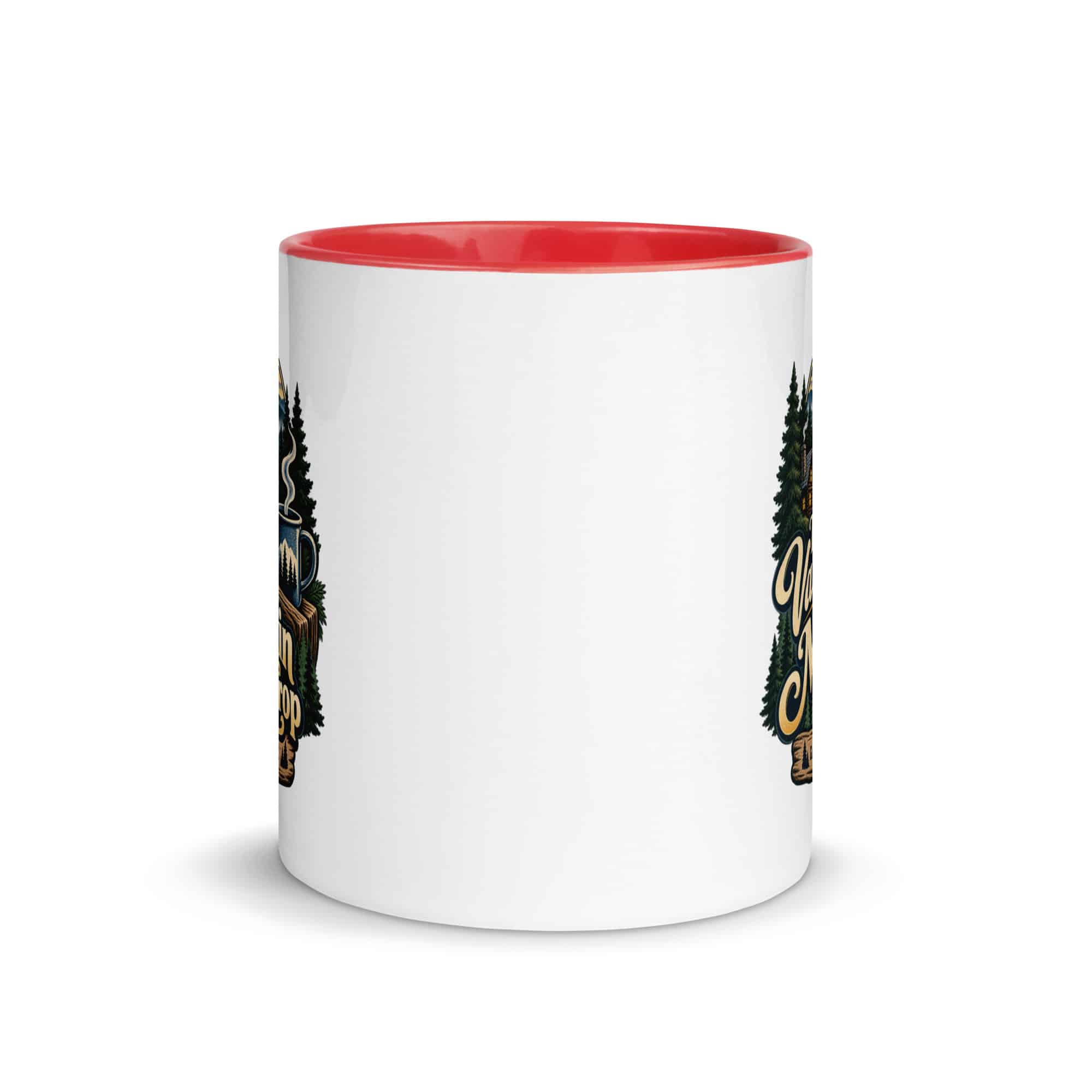 Gatlinburg and the Smokies Color Inside Coffee Mug: My Vacation Has a Mountain Backdrop, Woodland Scenic Lettering