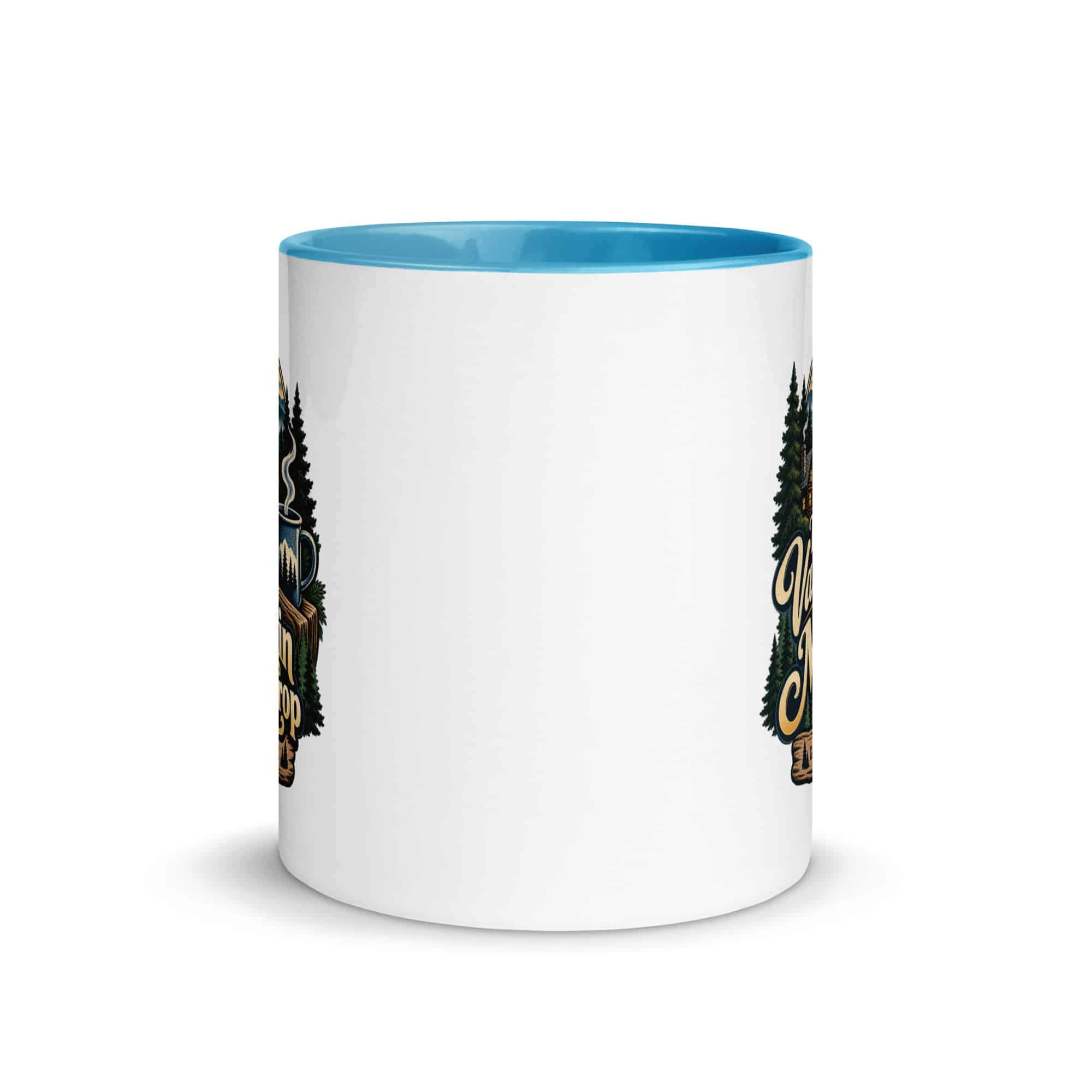 Gatlinburg and the Smokies Color Inside Coffee Mug: My Vacation Has a Mountain Backdrop, Woodland Scenic Lettering