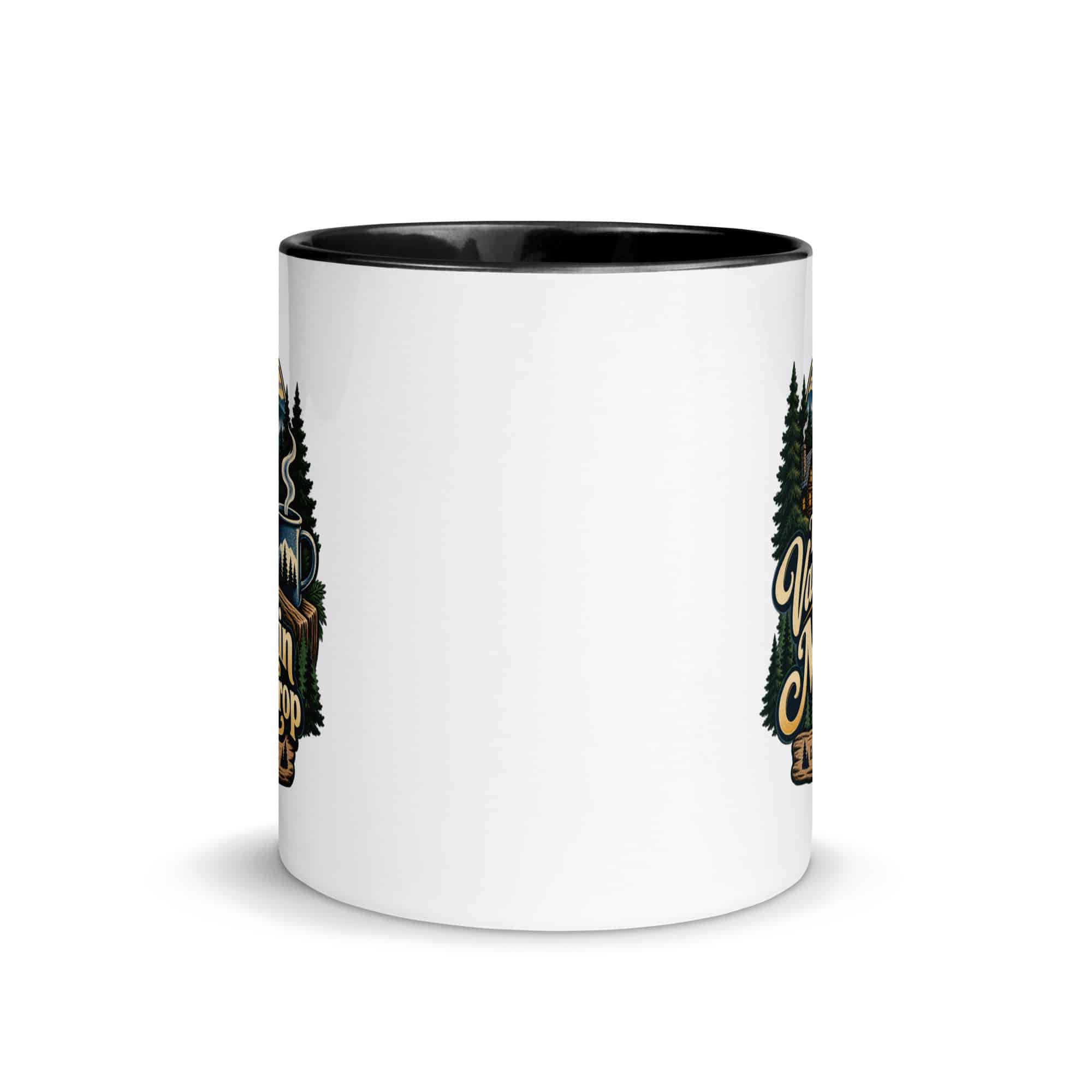 Gatlinburg and the Smokies Color Inside Coffee Mug: My Vacation Has a Mountain Backdrop, Woodland Scenic Lettering