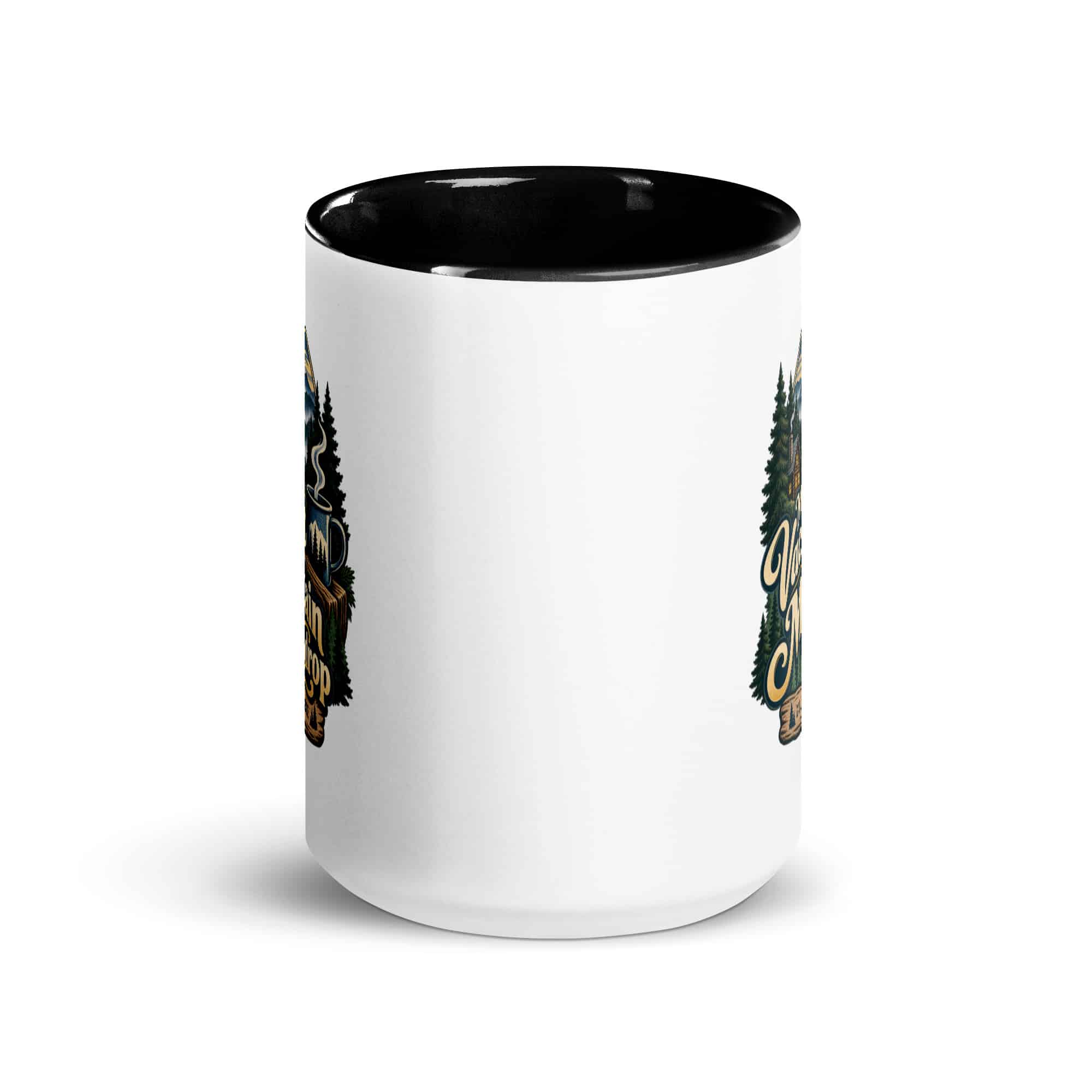 Gatlinburg and the Smokies Color Inside Coffee Mug: My Vacation Has a Mountain Backdrop, Woodland Scenic Lettering