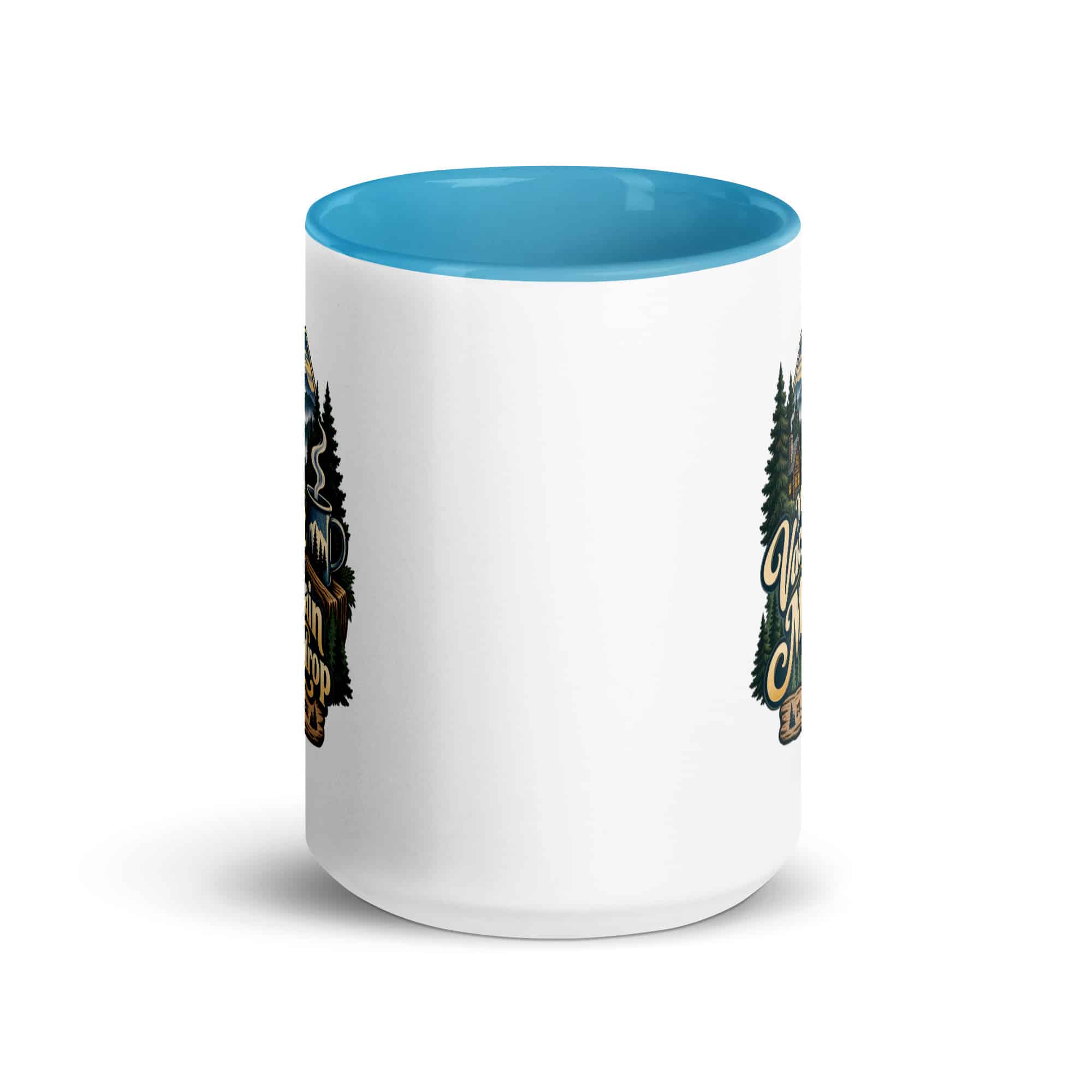 Gatlinburg and the Smokies Color Inside Coffee Mug: My Vacation Has a Mountain Backdrop, Woodland Scenic Lettering