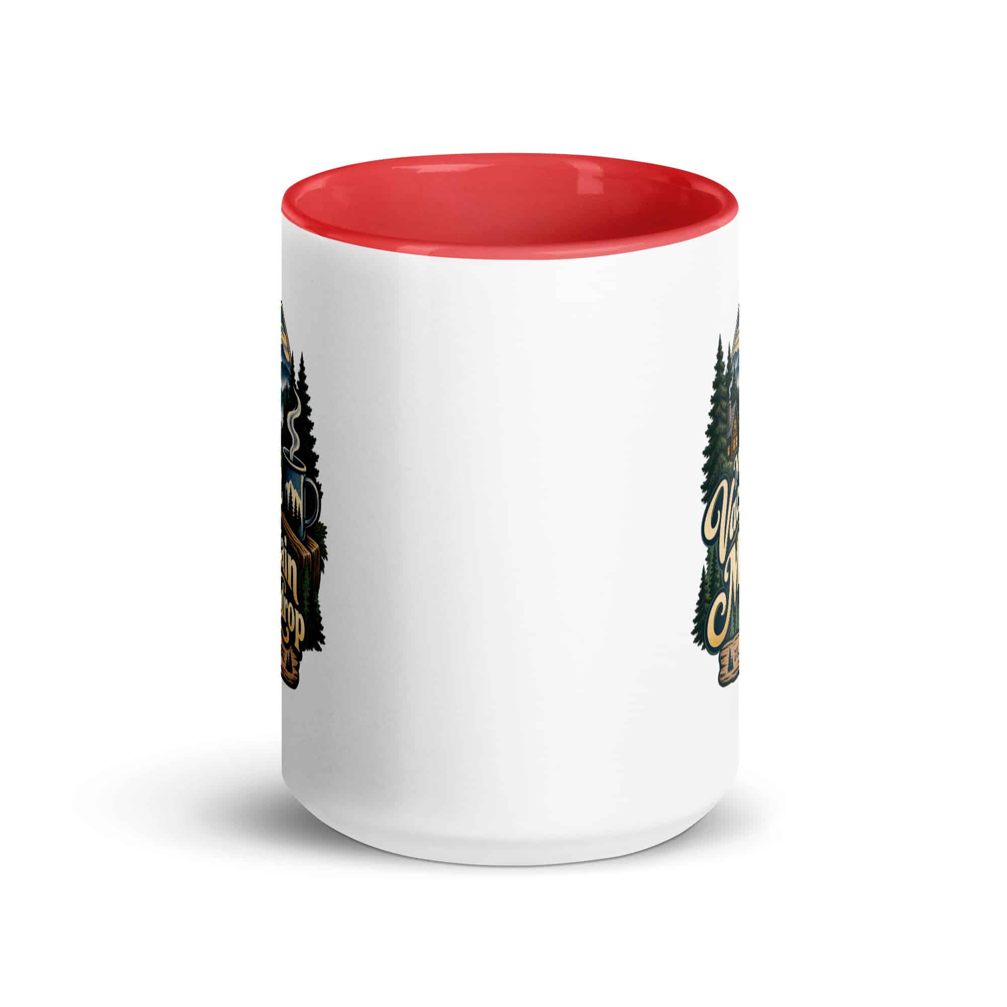 Gatlinburg and the Smokies Color Inside Coffee Mug: My Vacation Has a Mountain Backdrop, Woodland Scenic Lettering