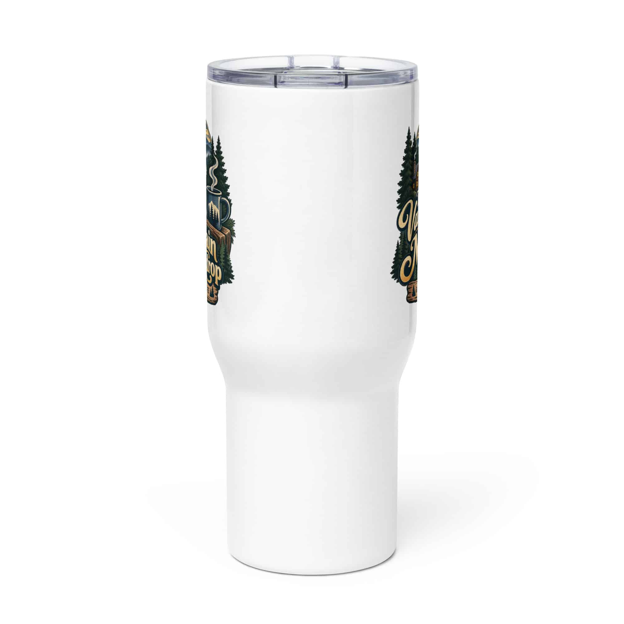 Gatlinburg and the Smokies Travel Mug: My Vacation Has a Mountain Backdrop, Woodland Scenic Lettering