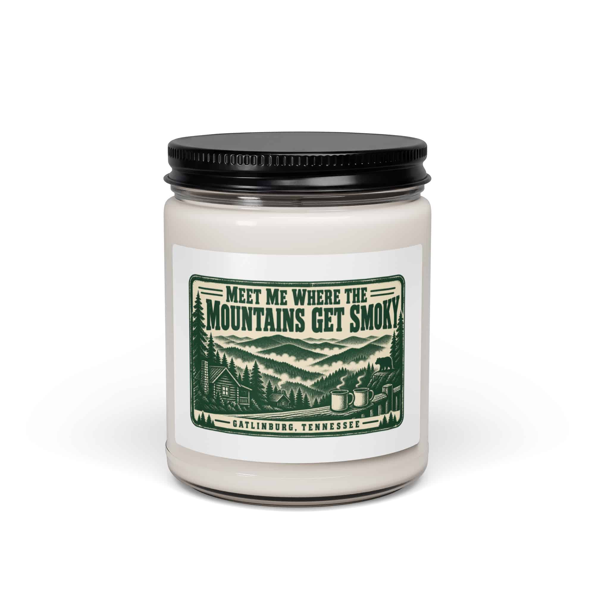 Gatlinburg and the Smokies Soy Wax Candle: Meet Me Where the Mountains Get Smoky, Forest Ink Stamp