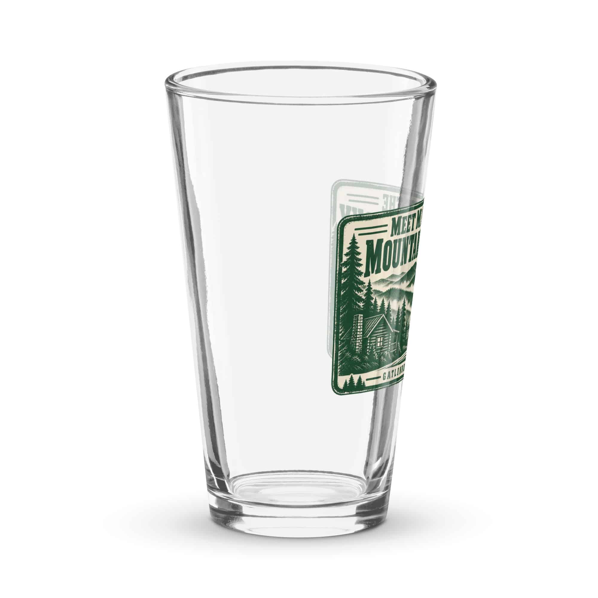 Gatlinburg and the Smokies Pint Glass: Meet Me Where the Mountains Get Smoky, Forest Ink Stamp