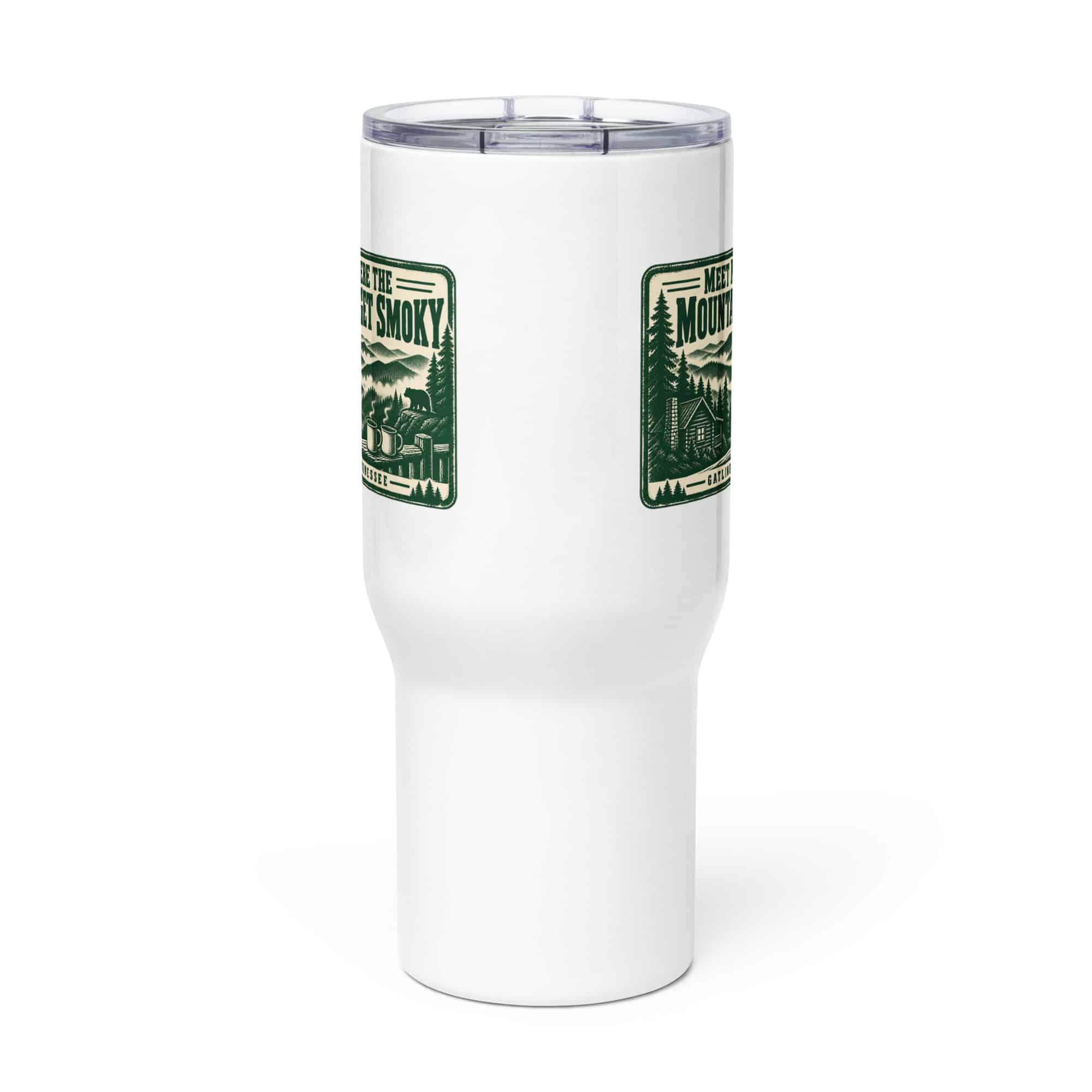 Gatlinburg and the Smokies Travel Mug: Meet Me Where the Mountains Get Smoky, Forest Ink Stamp