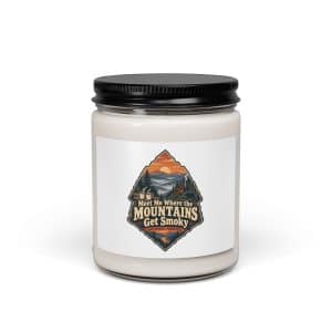 Gatlinburg and the Smokies Soy Wax Candle: Meet Me Where the Mountains Get Smoky, Scenic Shield Badge - 9oz - Main