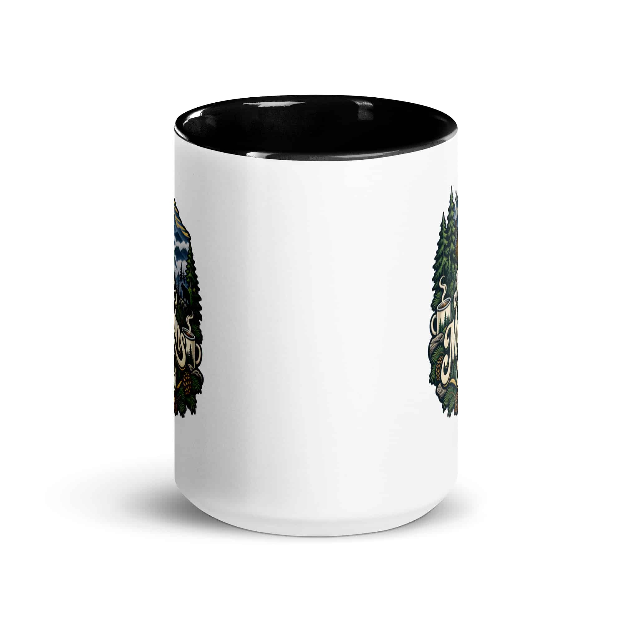 Gatlinburg and the Smokies Color Inside Coffee Mug: Meet Me Where the Mountains Get Smoky, Woodland Scenic Lettering