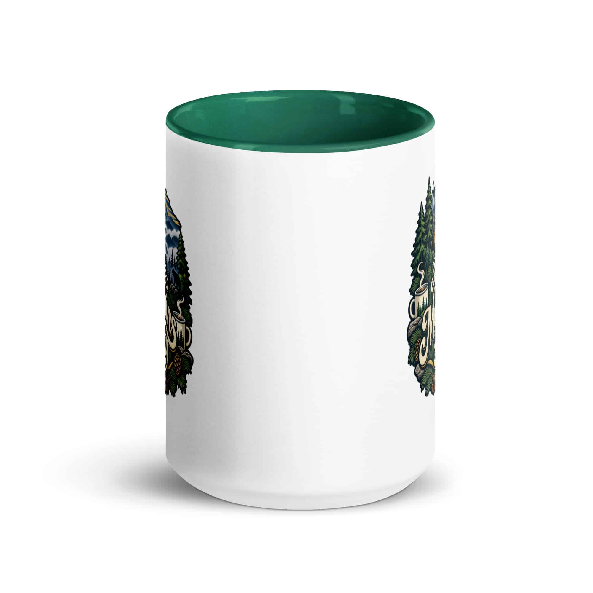 Gatlinburg and the Smokies Color Inside Coffee Mug: Meet Me Where the Mountains Get Smoky, Woodland Scenic Lettering