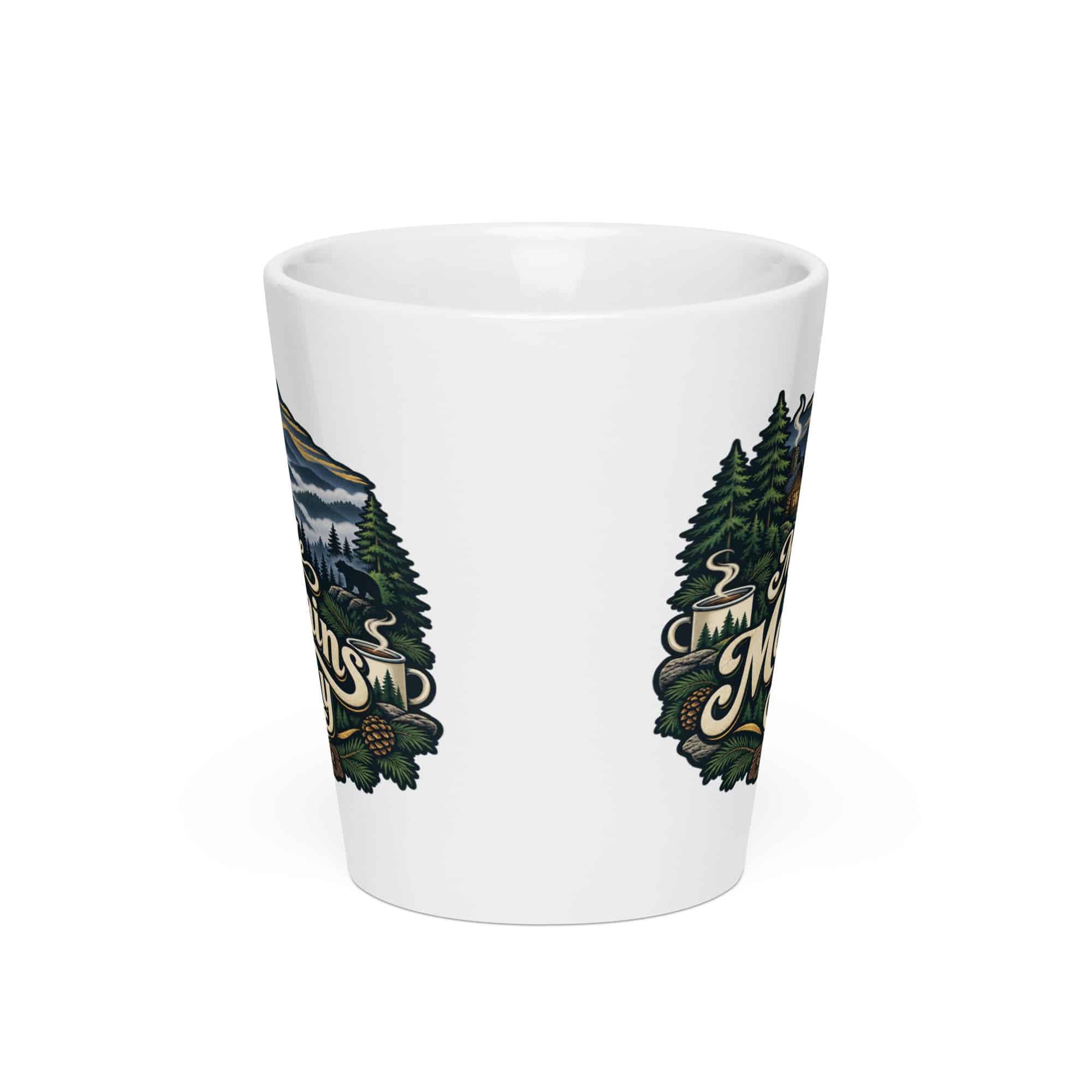 Gatlinburg and the Smokies Latte Mug: Meet Me Where the Mountains Get Smoky, Woodland Scenic Lettering