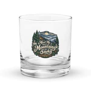 Gatlinburg and the Smokies Rocks Glass: Meet Me Where the Mountains Get Smoky, Woodland Scenic Lettering - 10.5 oz - Main