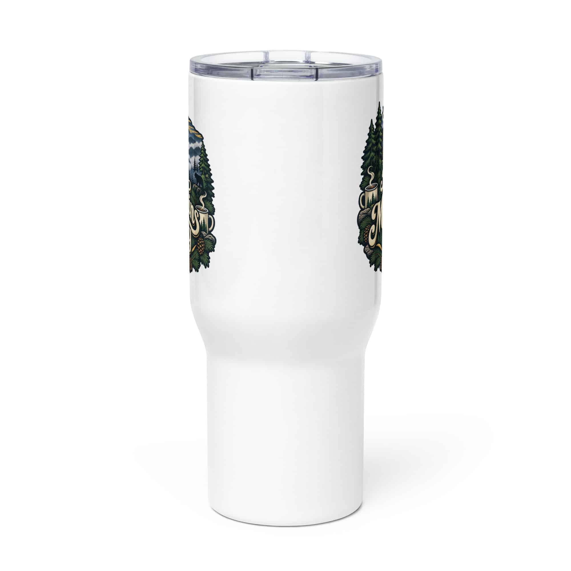Gatlinburg and the Smokies Travel Mug: Meet Me Where the Mountains Get Smoky, Woodland Scenic Lettering