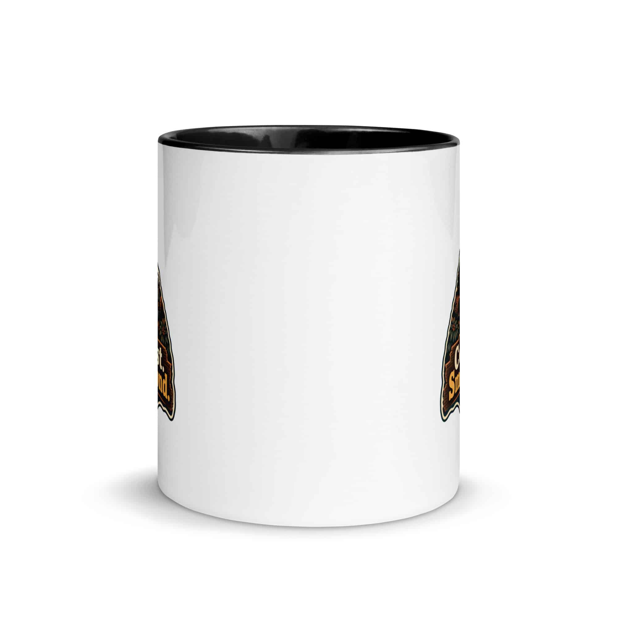 Gatlinburg and the Smokies Color Inside Coffee Mug: Coffee First. Smokies Second, Scenic Shield Badge