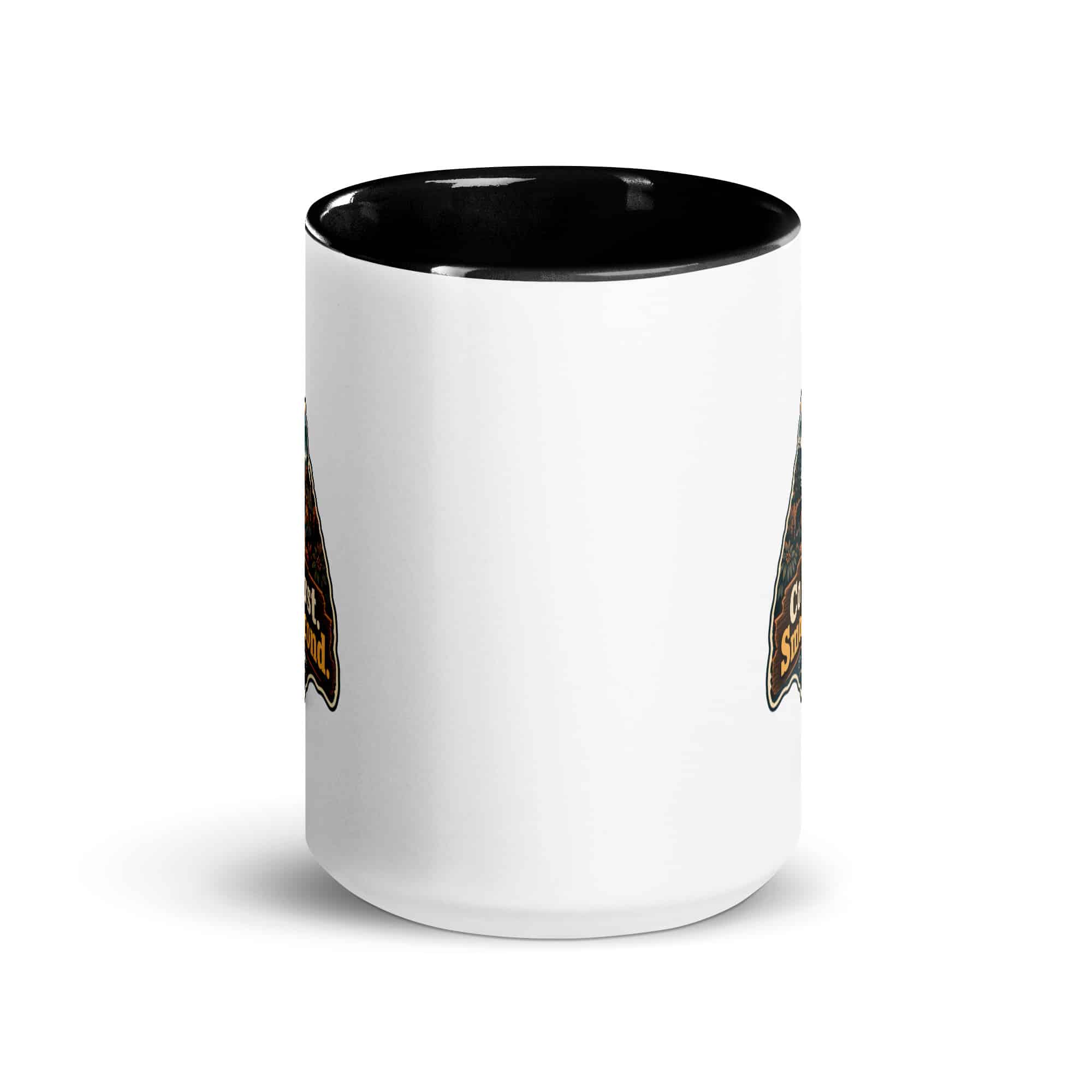Gatlinburg and the Smokies Color Inside Coffee Mug: Coffee First. Smokies Second, Scenic Shield Badge