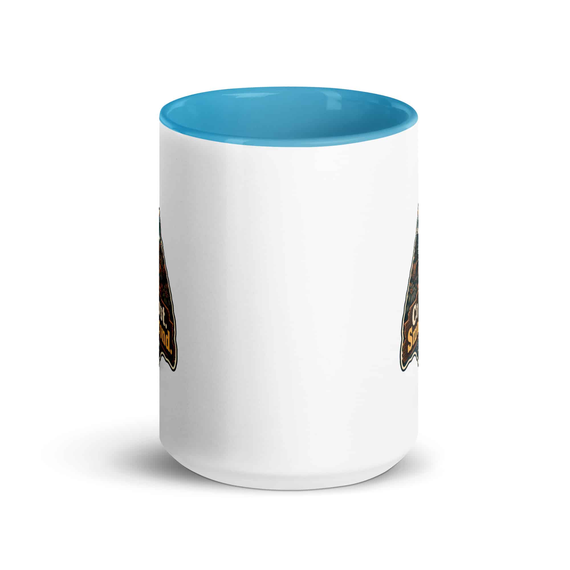 Gatlinburg and the Smokies Color Inside Coffee Mug: Coffee First. Smokies Second, Scenic Shield Badge