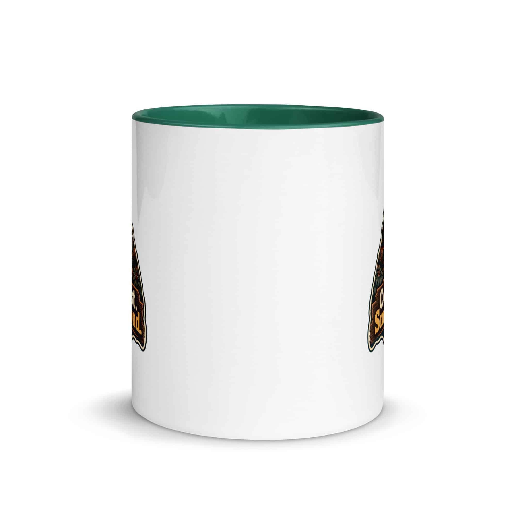 Gatlinburg and the Smokies Color Inside Coffee Mug: Coffee First. Smokies Second, Scenic Shield Badge