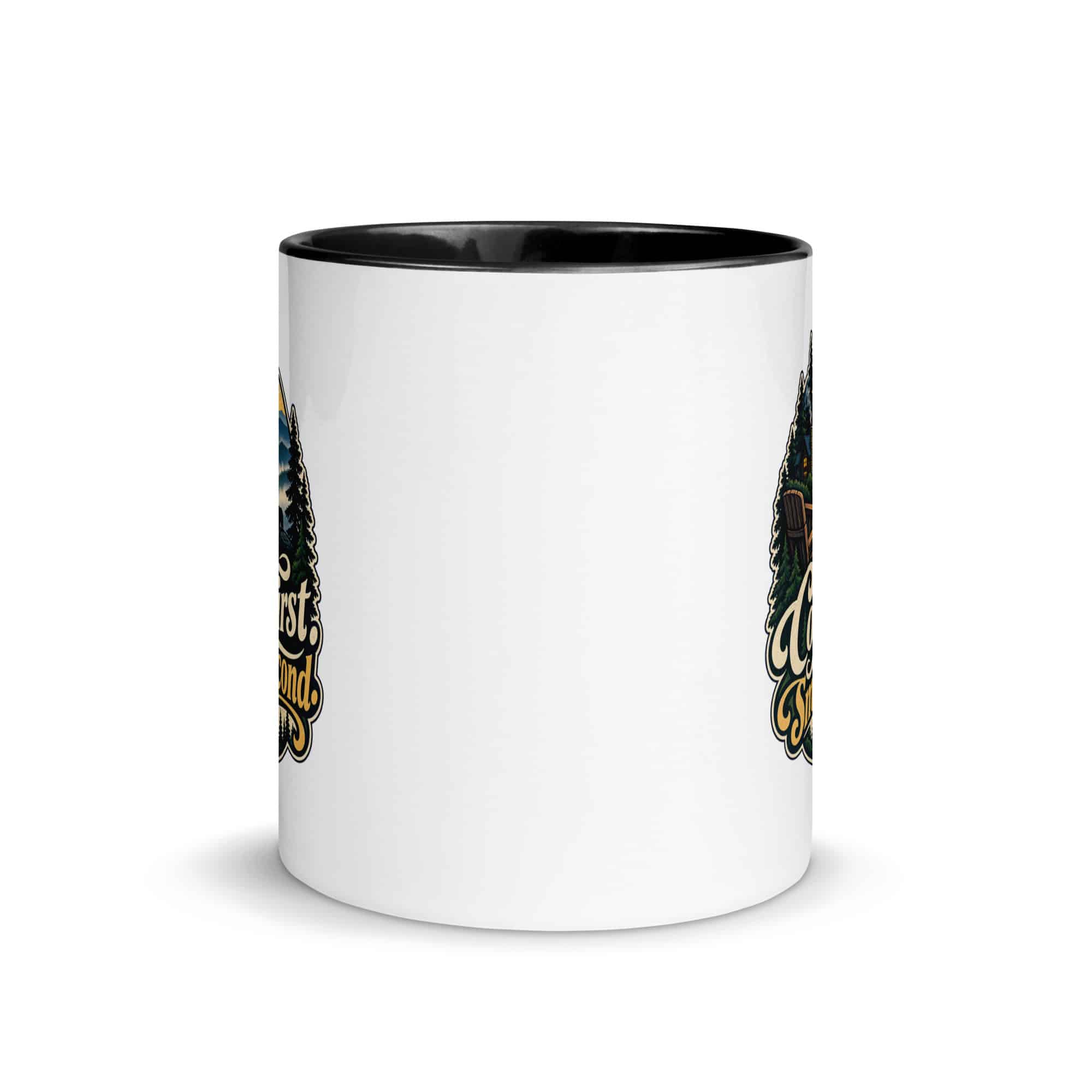 Gatlinburg and the Smokies Color Inside Coffee Mug: Coffee First. Smokies Second, Woodland Scenic Lettering