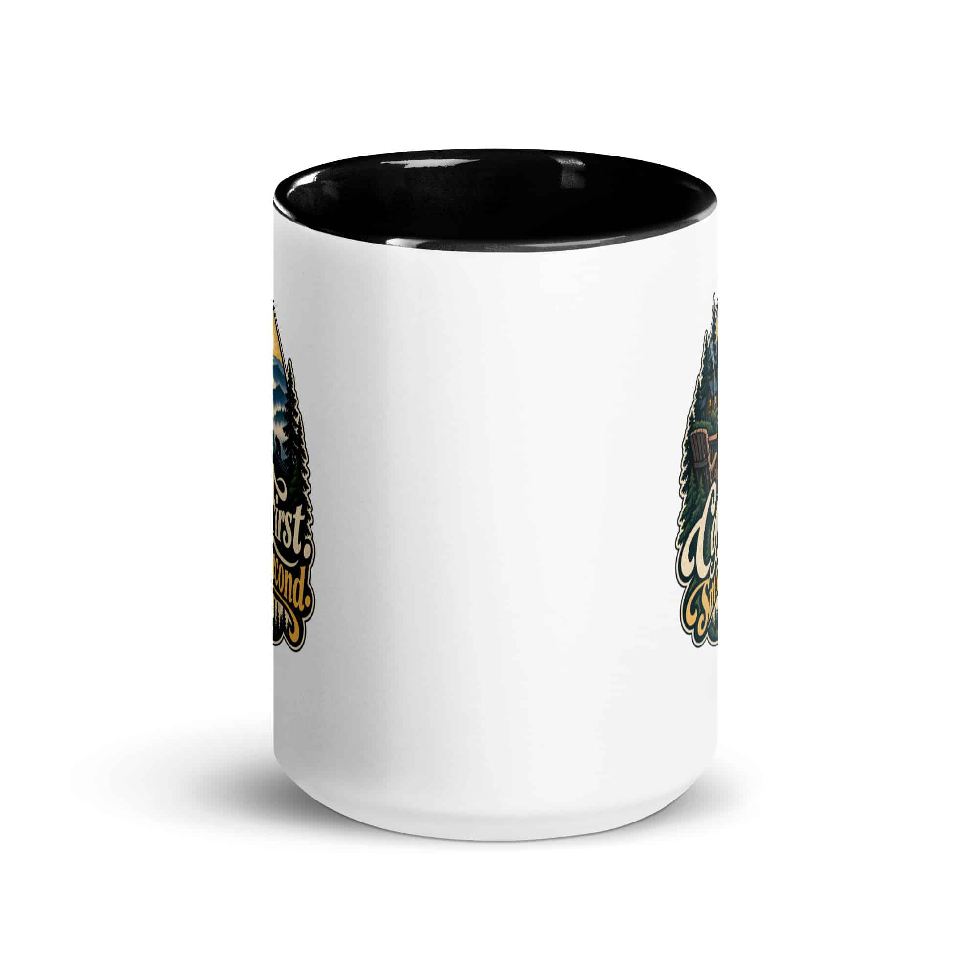 Gatlinburg and the Smokies Color Inside Coffee Mug: Coffee First. Smokies Second, Woodland Scenic Lettering