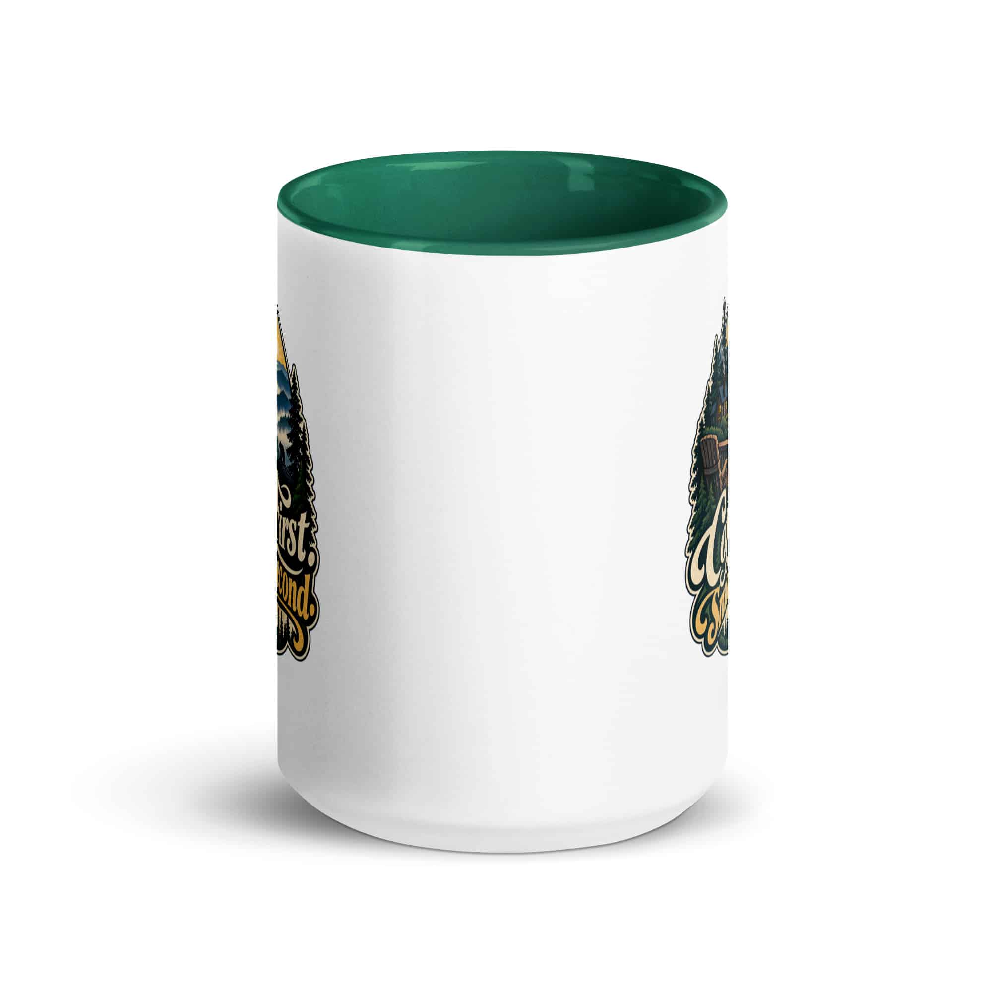 Gatlinburg and the Smokies Color Inside Coffee Mug: Coffee First. Smokies Second, Woodland Scenic Lettering