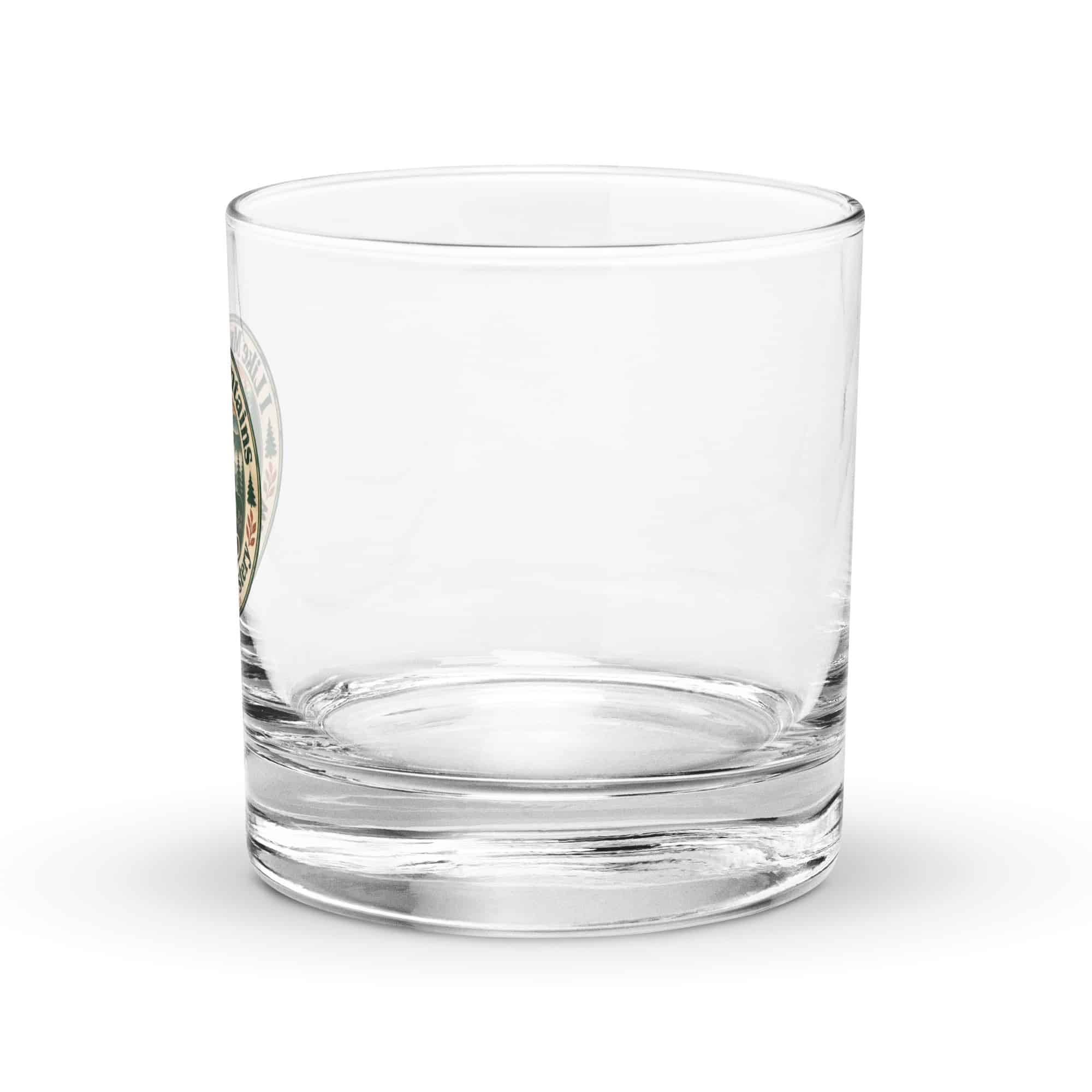 Gatlinburg and the Smokies Rocks Glass: I Like My Mountains with a Little Mystery, Vintage Round Badge