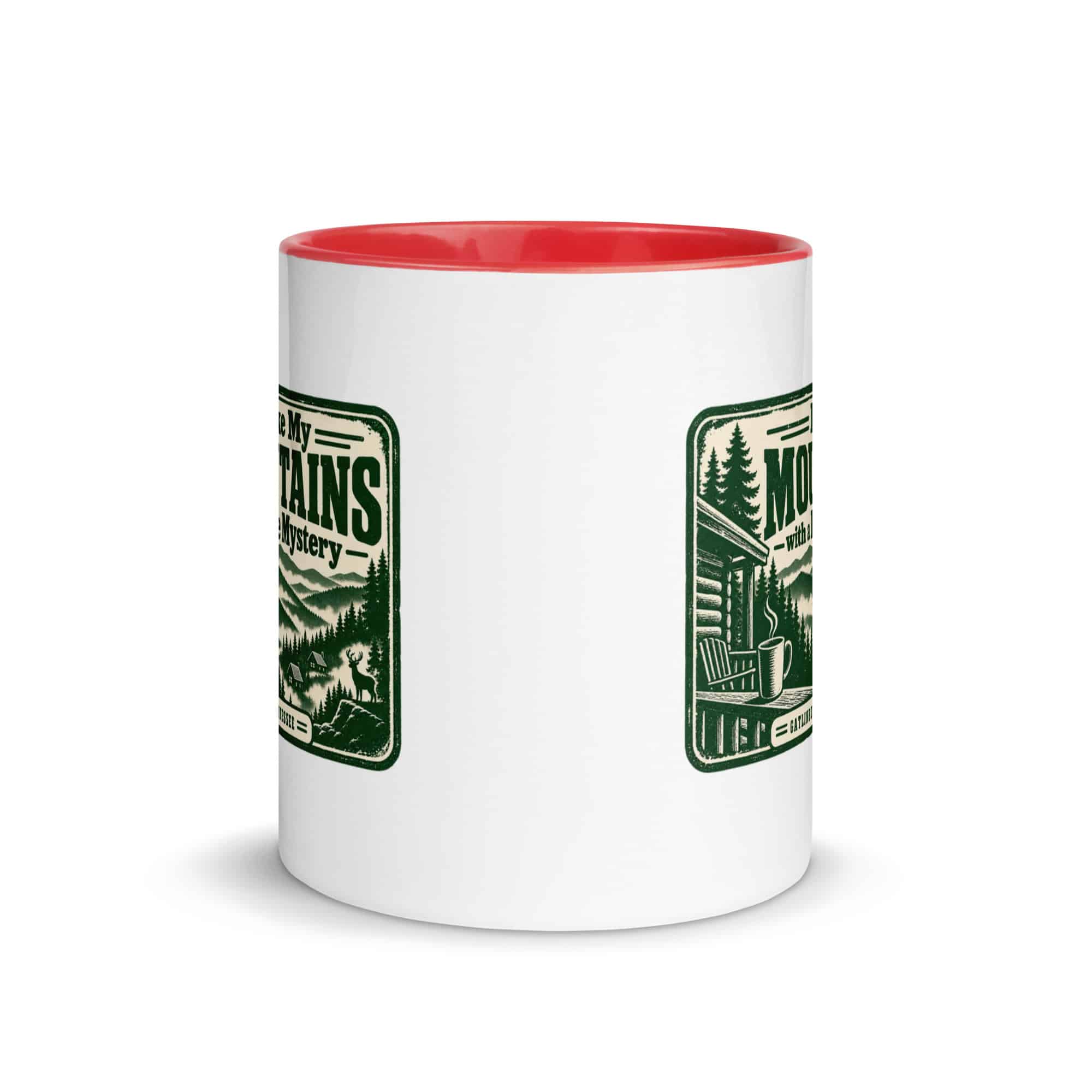 Gatlinburg and the Smokies Color Inside Coffee Mug: I Like My Mountains with a Little Mystery, Forest Ink Stamp
