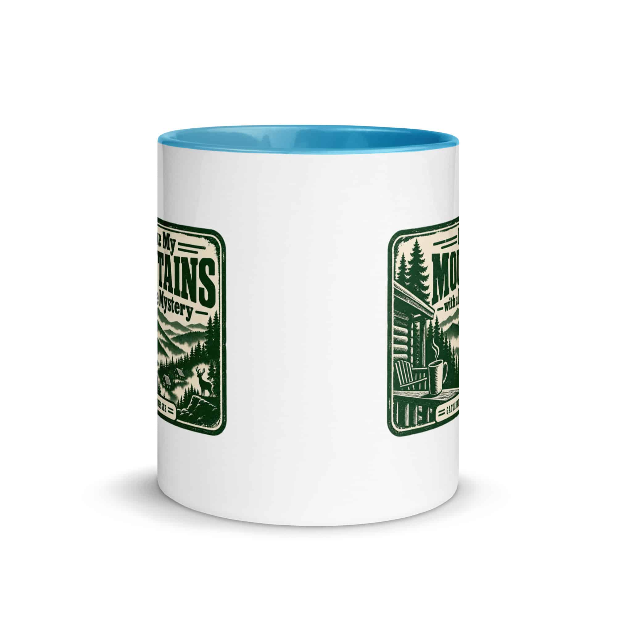 Gatlinburg and the Smokies Color Inside Coffee Mug: I Like My Mountains with a Little Mystery, Forest Ink Stamp