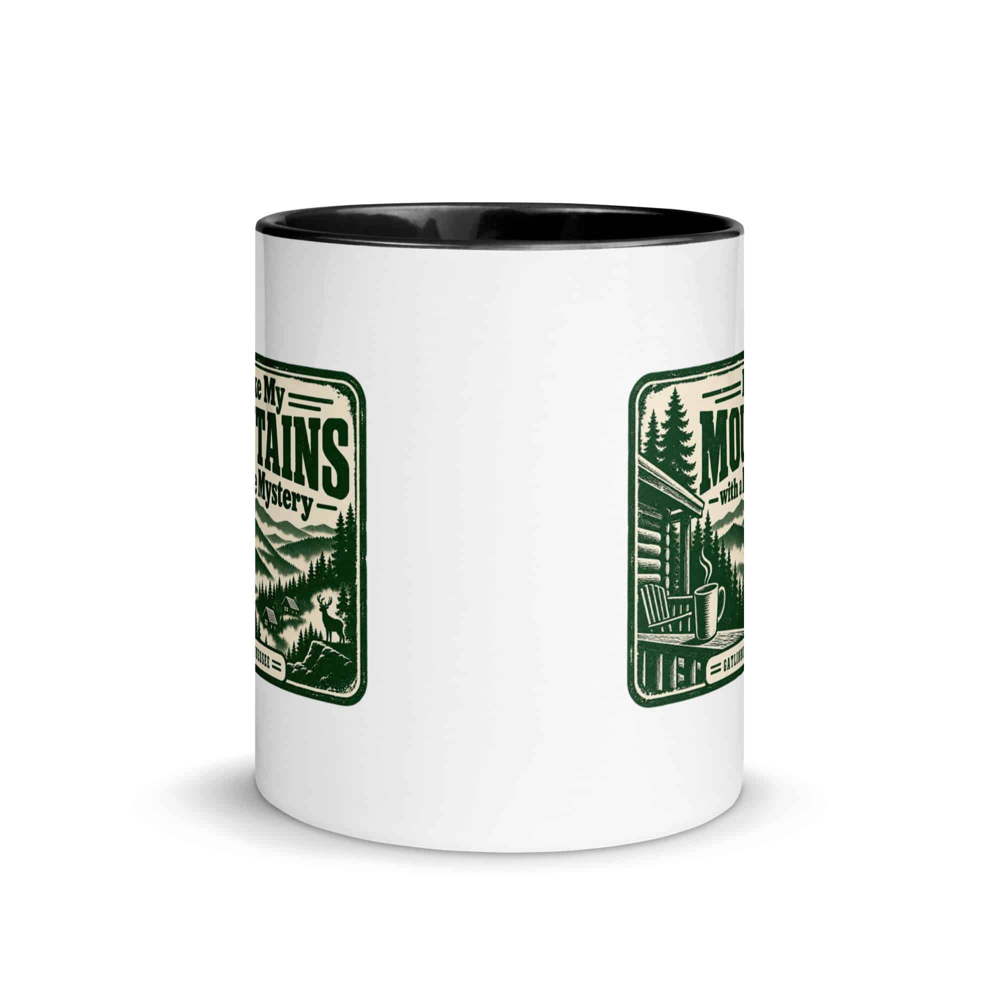 Gatlinburg and the Smokies Color Inside Coffee Mug: I Like My Mountains with a Little Mystery, Forest Ink Stamp