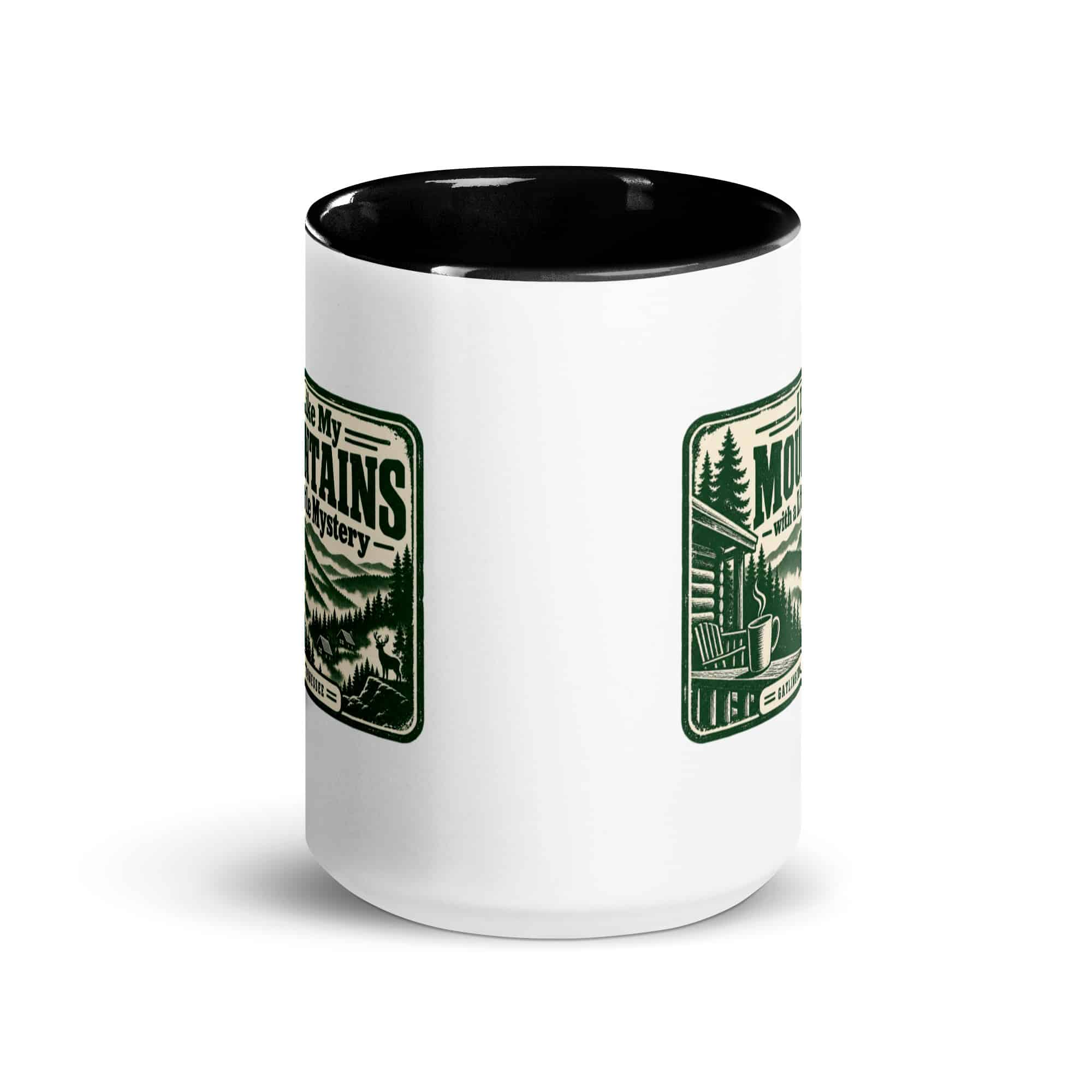 Gatlinburg and the Smokies Color Inside Coffee Mug: I Like My Mountains with a Little Mystery, Forest Ink Stamp