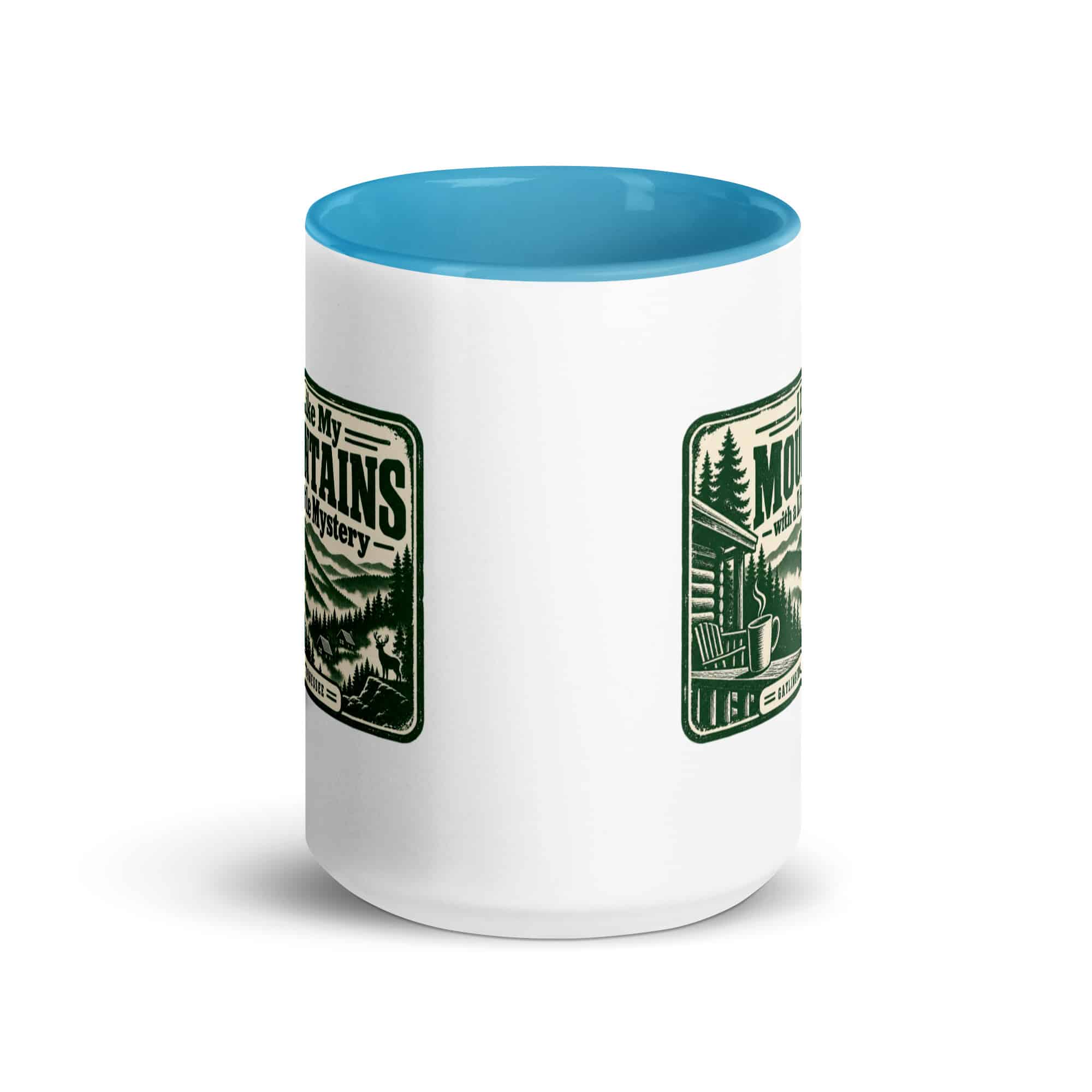 Gatlinburg and the Smokies Color Inside Coffee Mug: I Like My Mountains with a Little Mystery, Forest Ink Stamp
