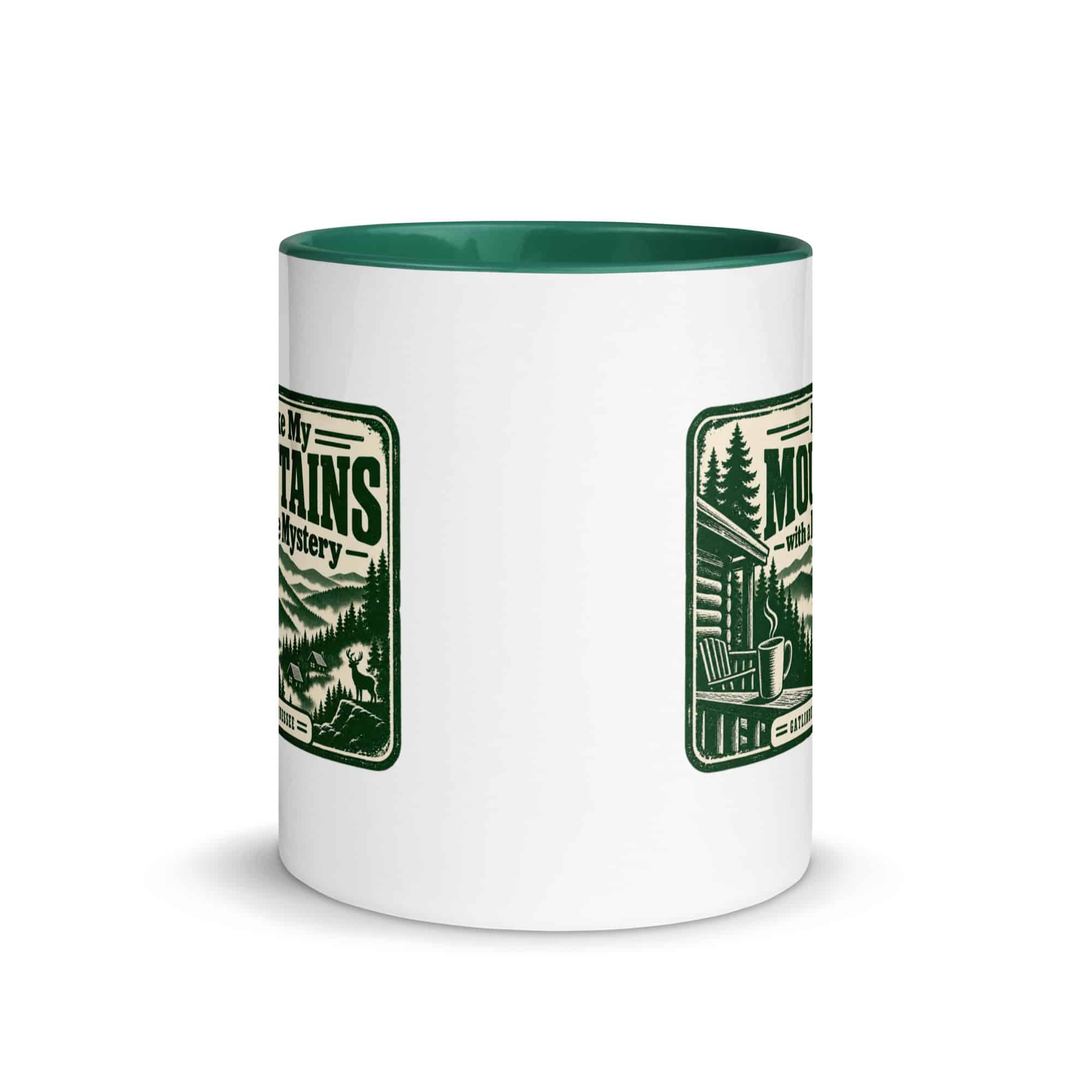 Gatlinburg and the Smokies Color Inside Coffee Mug: I Like My Mountains with a Little Mystery, Forest Ink Stamp