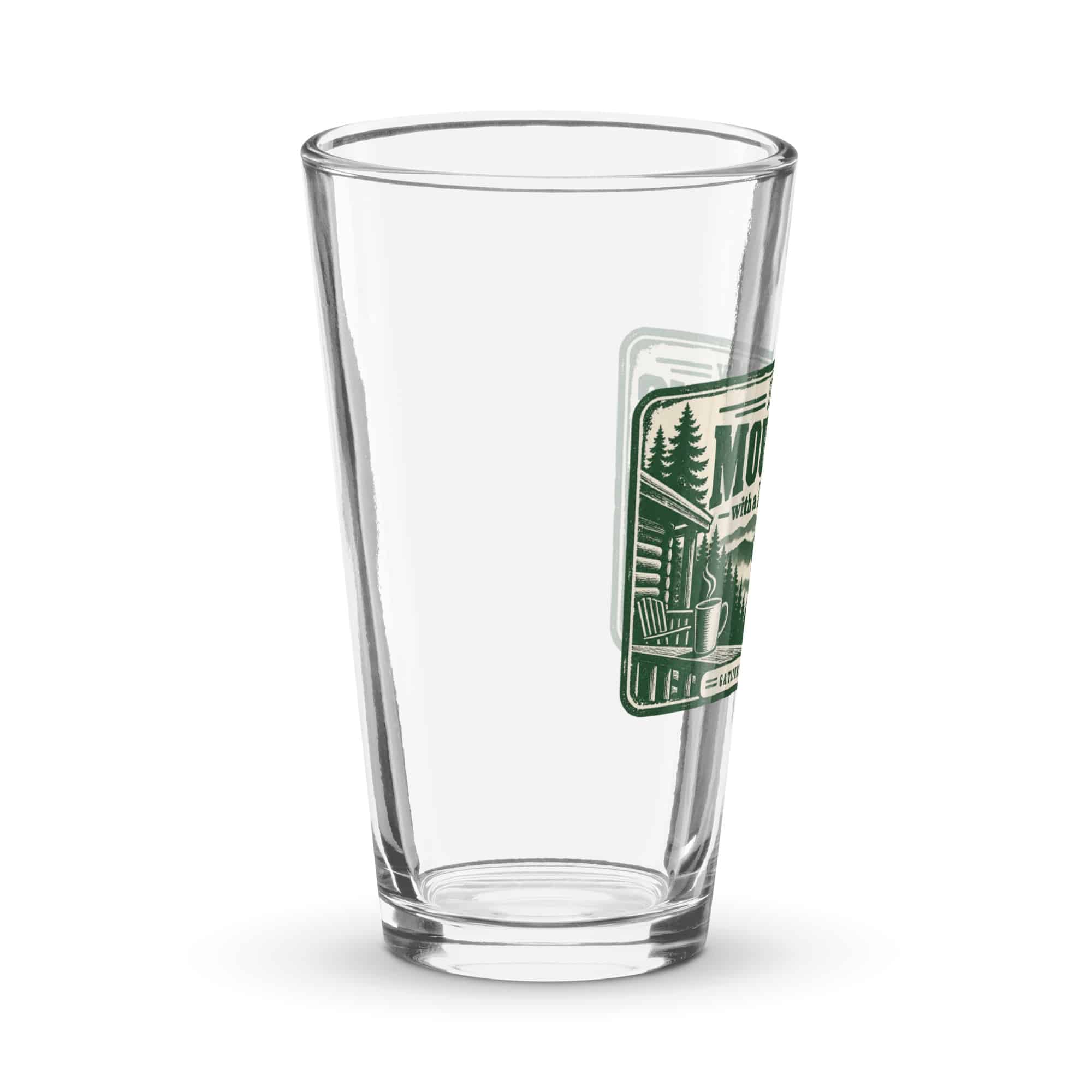 Gatlinburg and the Smokies Pint Glass: I Like My Mountains with a Little Mystery, Forest Ink Stamp