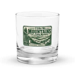 Gatlinburg and the Smokies Rocks Glass: I Like My Mountains with a Little Mystery, Forest Ink Stamp - 10.5 oz - Main