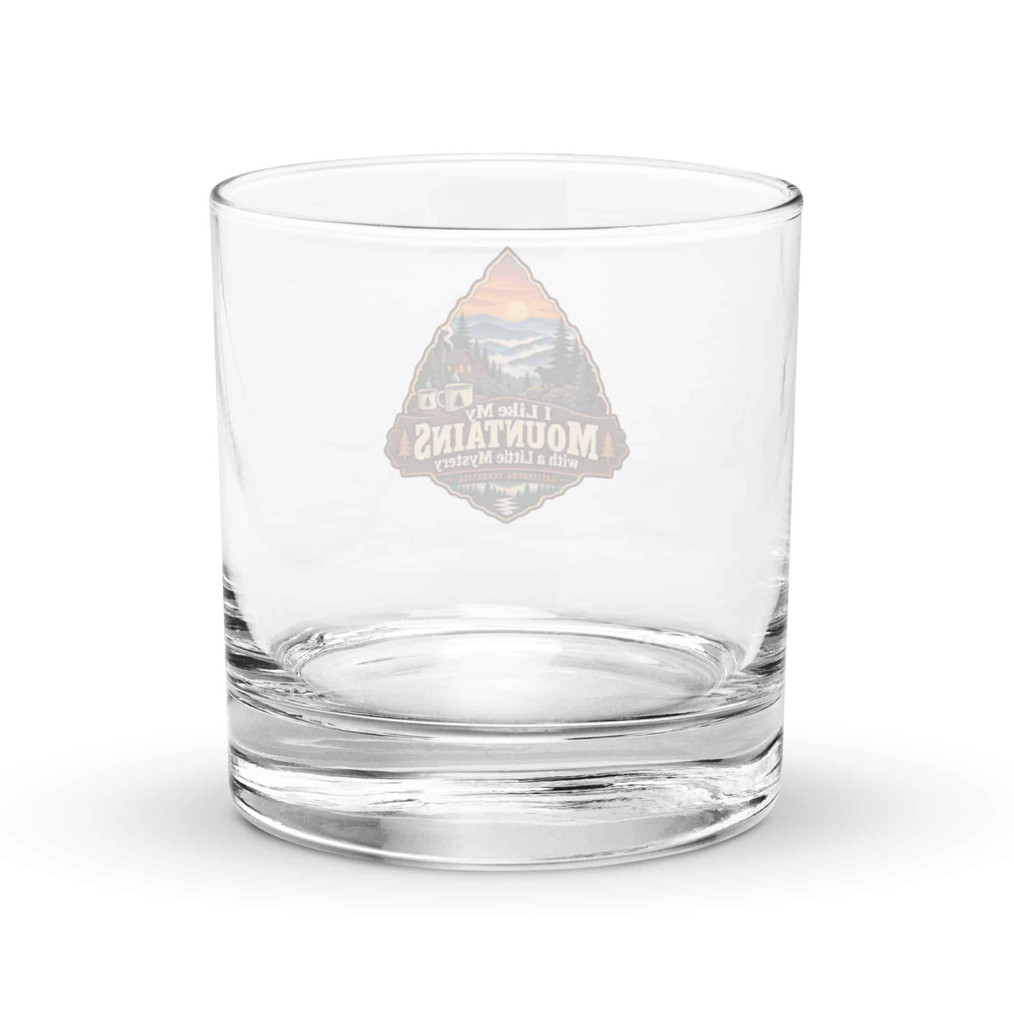 Gatlinburg and the Smokies Rocks Glass: I Like My Mountains with a Little Mystery, Scenic Shield Badge
