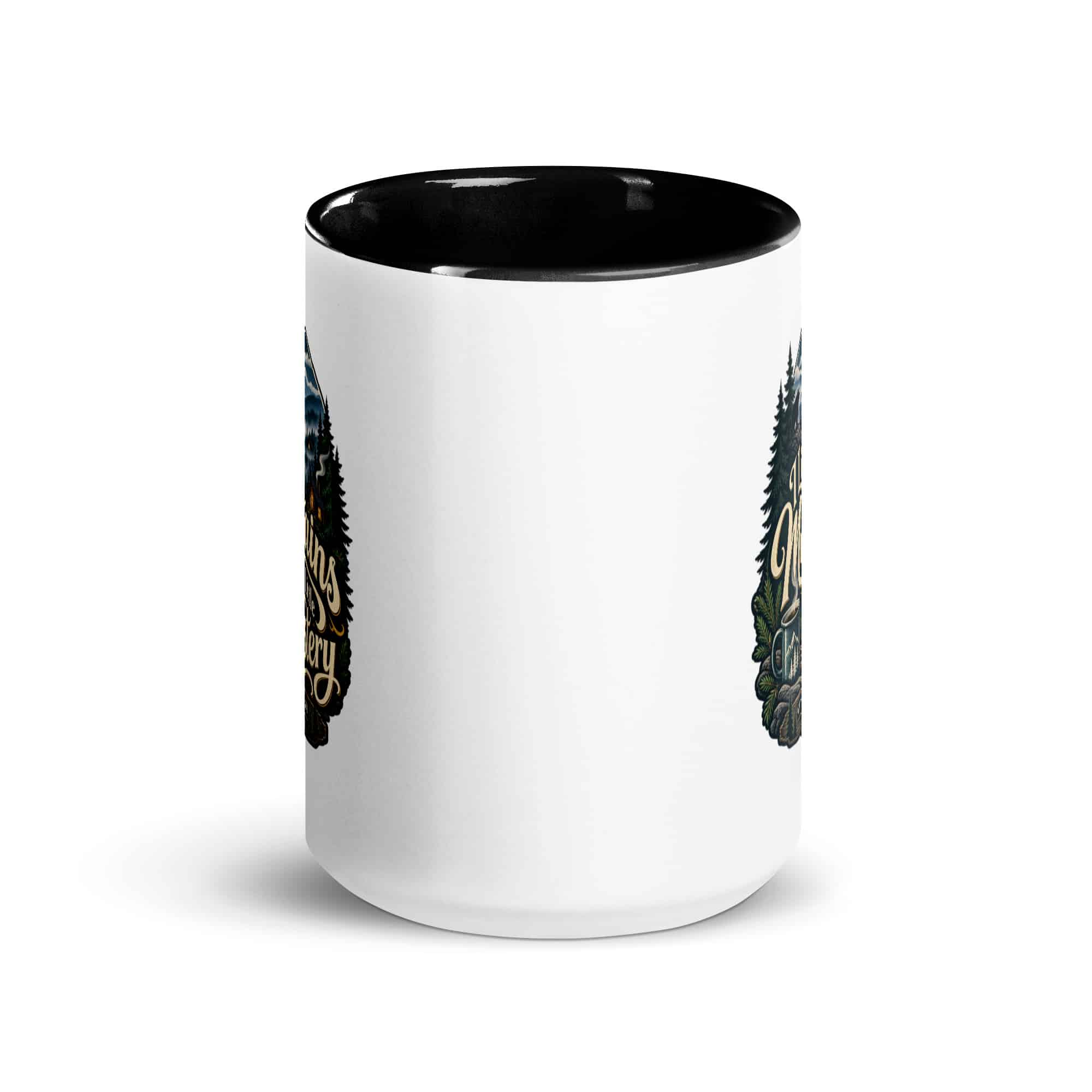 Gatlinburg and the Smokies Color Inside Coffee Mug: I Like My Mountains with a Little Mystery, Woodland Scenic Lettering