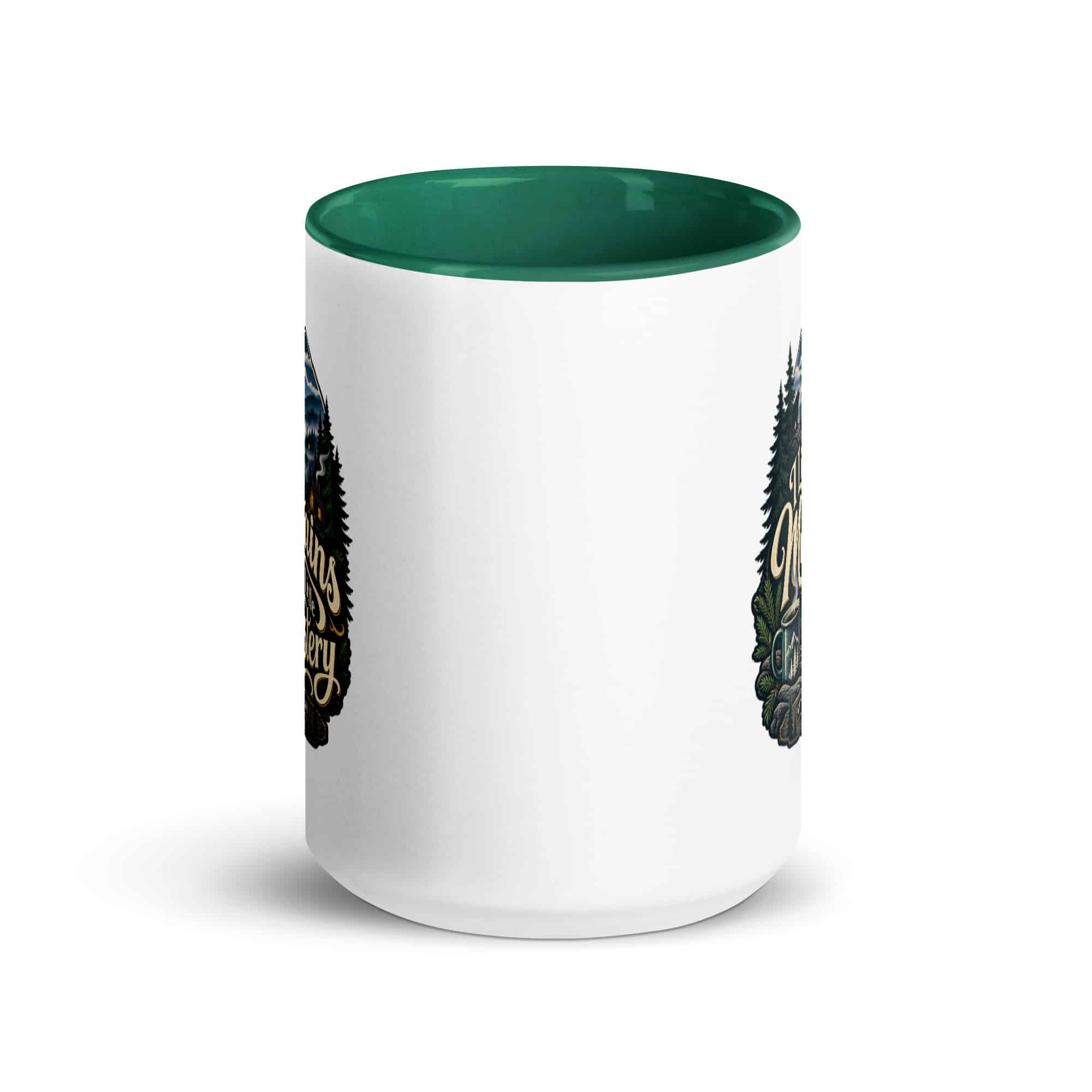 Gatlinburg and the Smokies Color Inside Coffee Mug: I Like My Mountains with a Little Mystery, Woodland Scenic Lettering